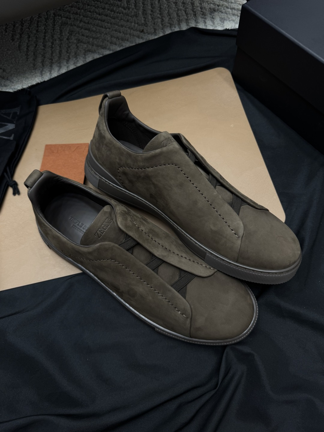 Designer Shoes Zegna Triple Stitch™ SECONDSKIN Sneakers #393326 View 2 | Nigo Office