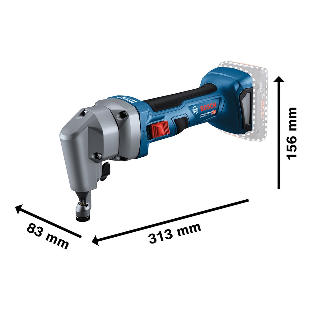 BOSCH 18V Brushless 1.6mm Metal Nibbler Skin GNA18V16E 0.601.529.600