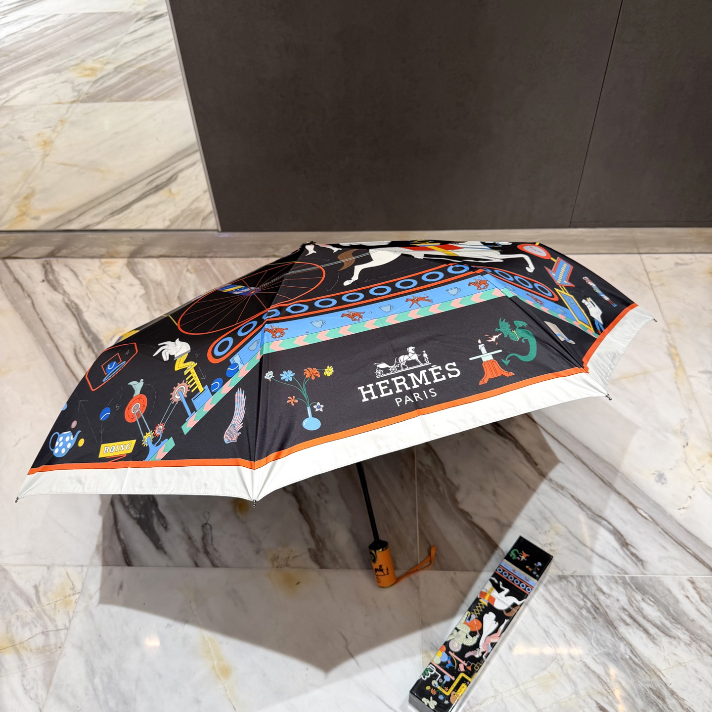 [TOP] HERMES Umbrella - Black - 711 Luxury