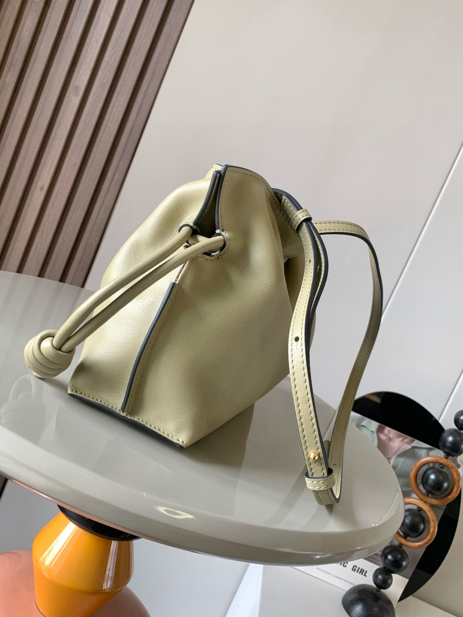 [TOP] LOEWE Flamenco Bag Cowhide Leather 23x18x9cm - Green