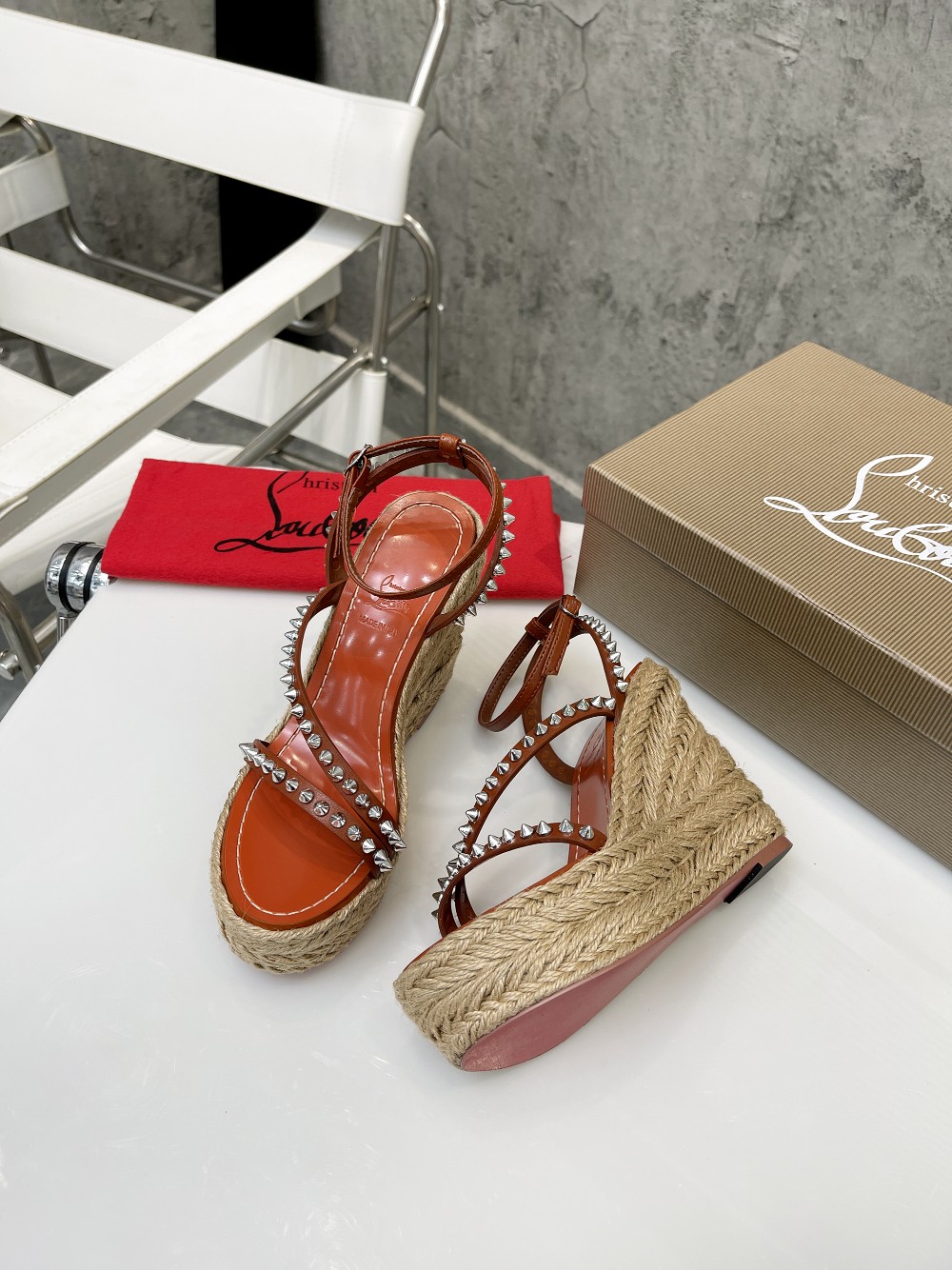 [TOP] Christian Louboutin Wedge Heels Shoes - 3 Colors