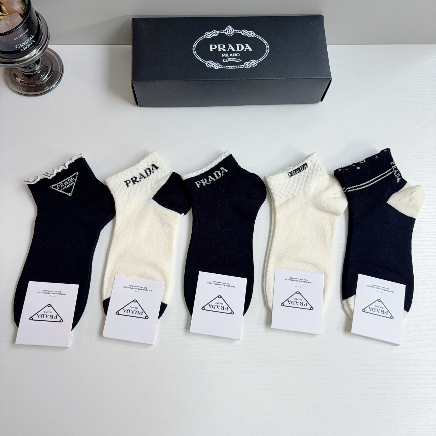 [TOP] PRADA Socks - 5 Pieces as a Set - 711 Luxury