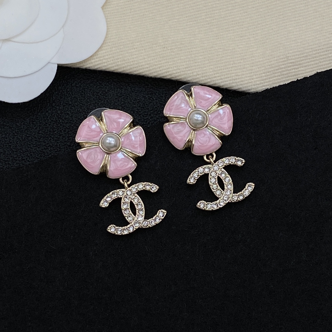 [TOP] CHANEL Earrings - Pink