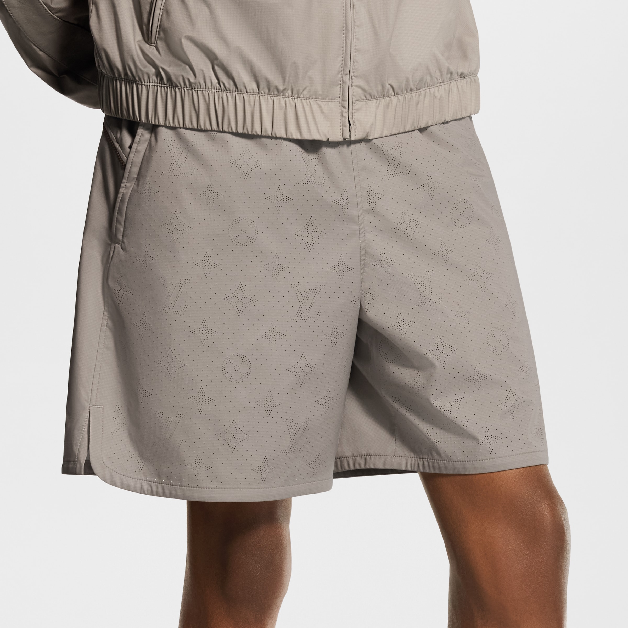 LOUIS VUITTON Monogram Ripstop Warm Up Shorts #387863
