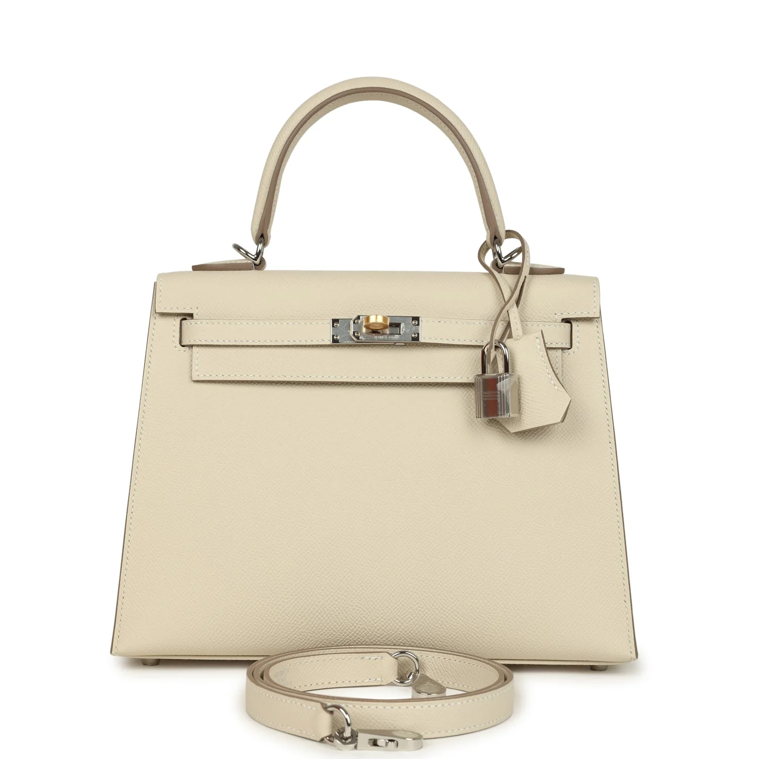 Hermes Kelly Sellier  Craie Epsom Electrum Hardware