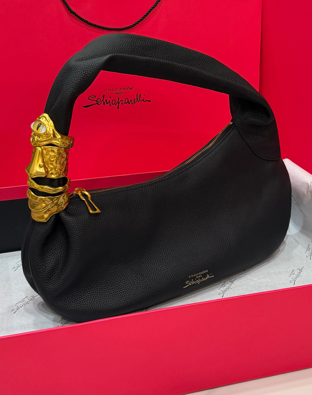 [TOP] Schiaparelli Soufflé Bag 40x39x27cm - Black - 711 Luxury