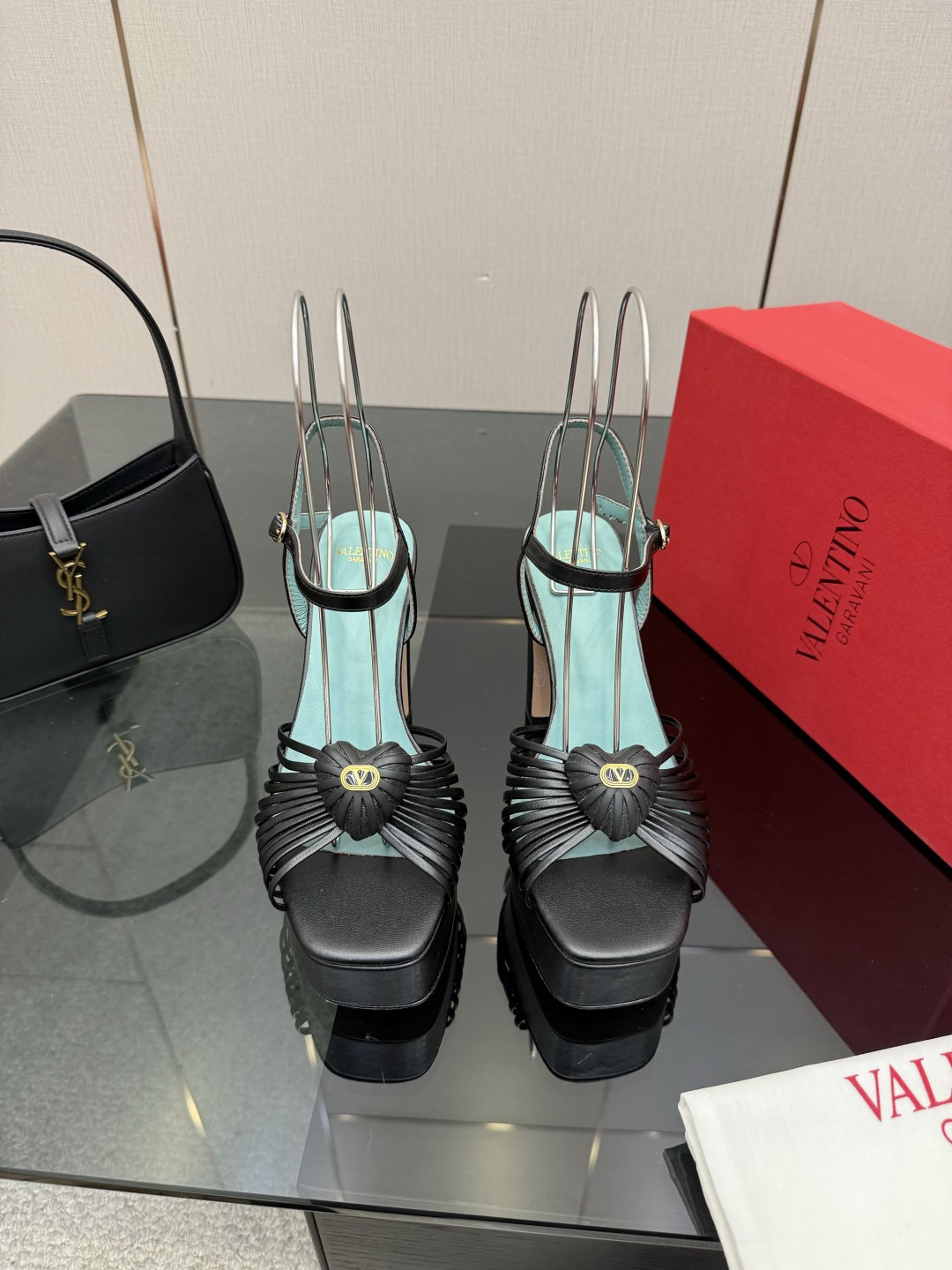 [TOP] VALENTINO High Heel Sandals - Black - 711 Luxury