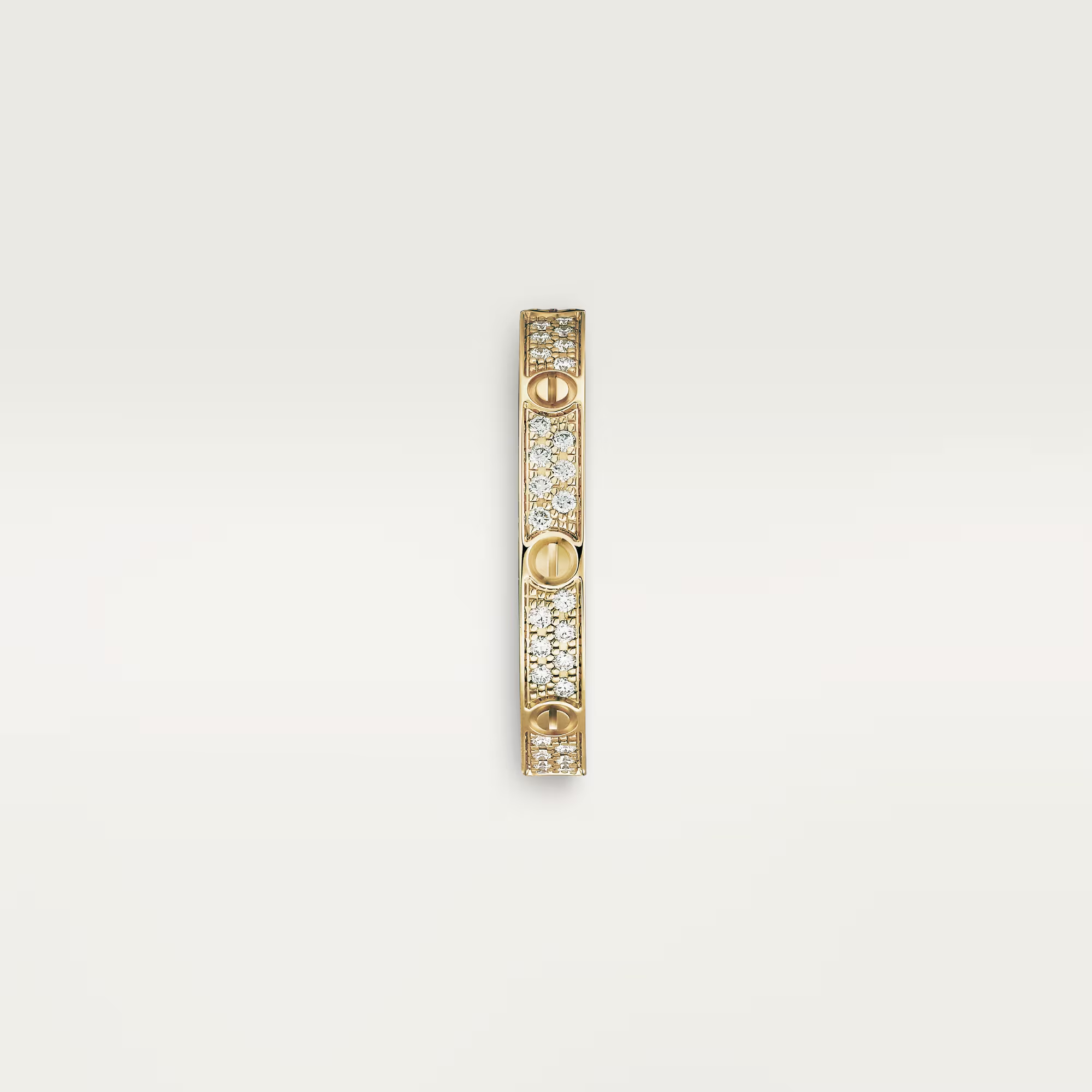 Carty Love Stardust Ring ,Yellow Gold ,Full Pave Moissanite,Small Model