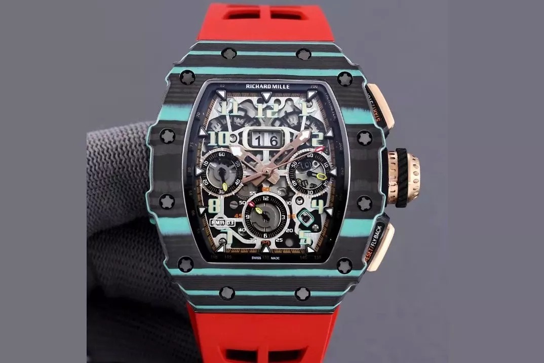 RM 11-03 Skeleton Dial Black&Blue Bezel 41mm