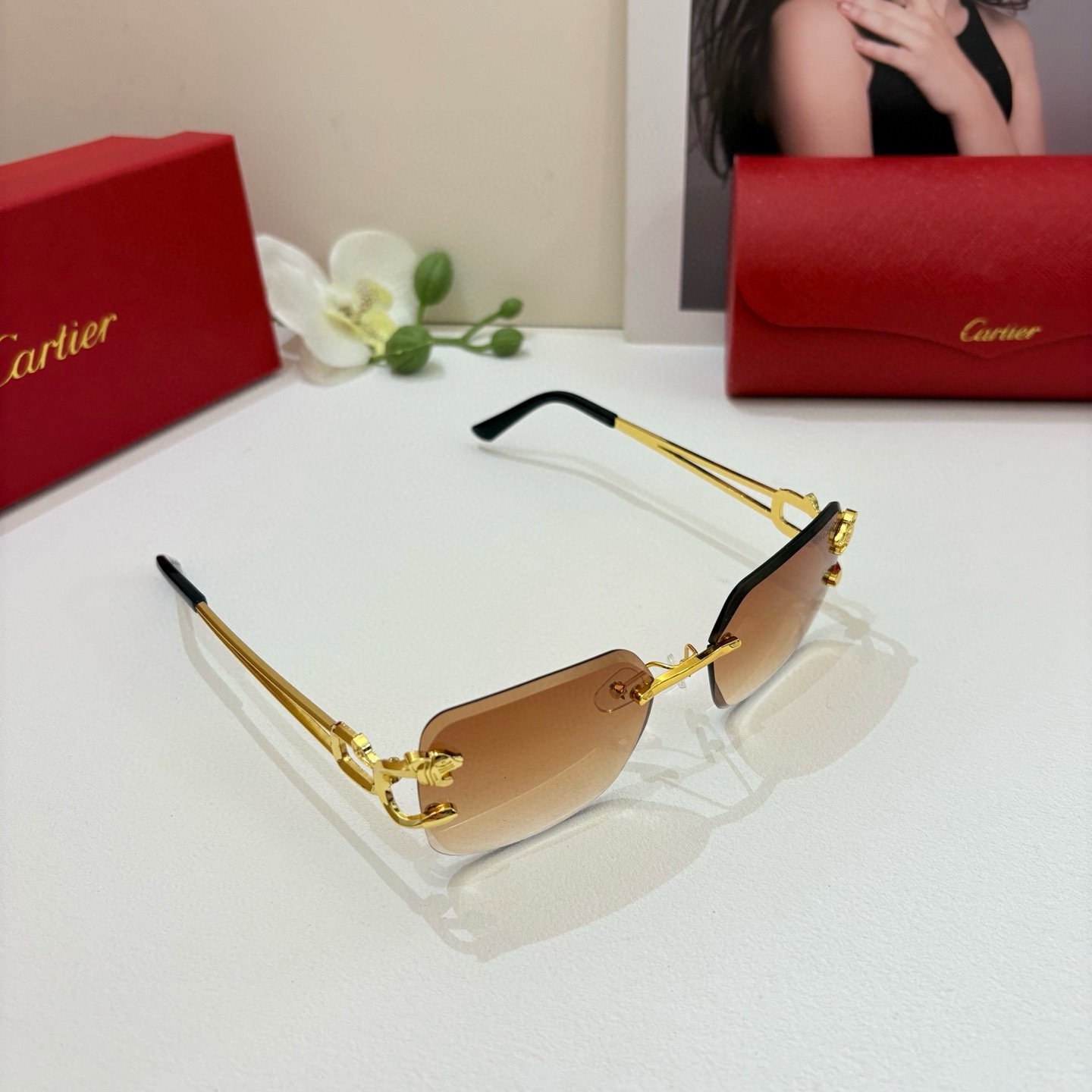 [TOP] Cartier Sunglasses - Brown - 711 Luxury