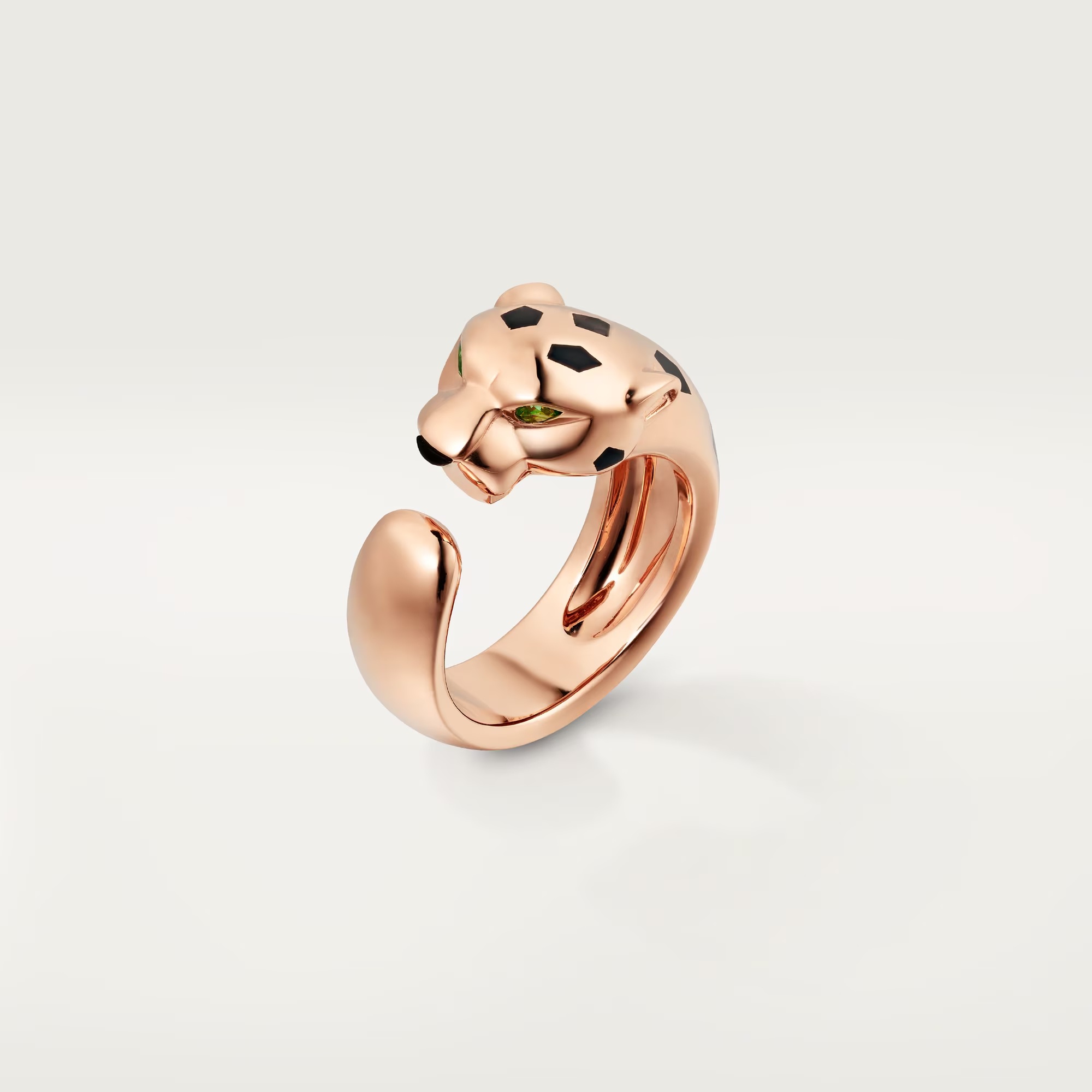 Carty Panther Motif Ring, Rose Gold, Medium Model