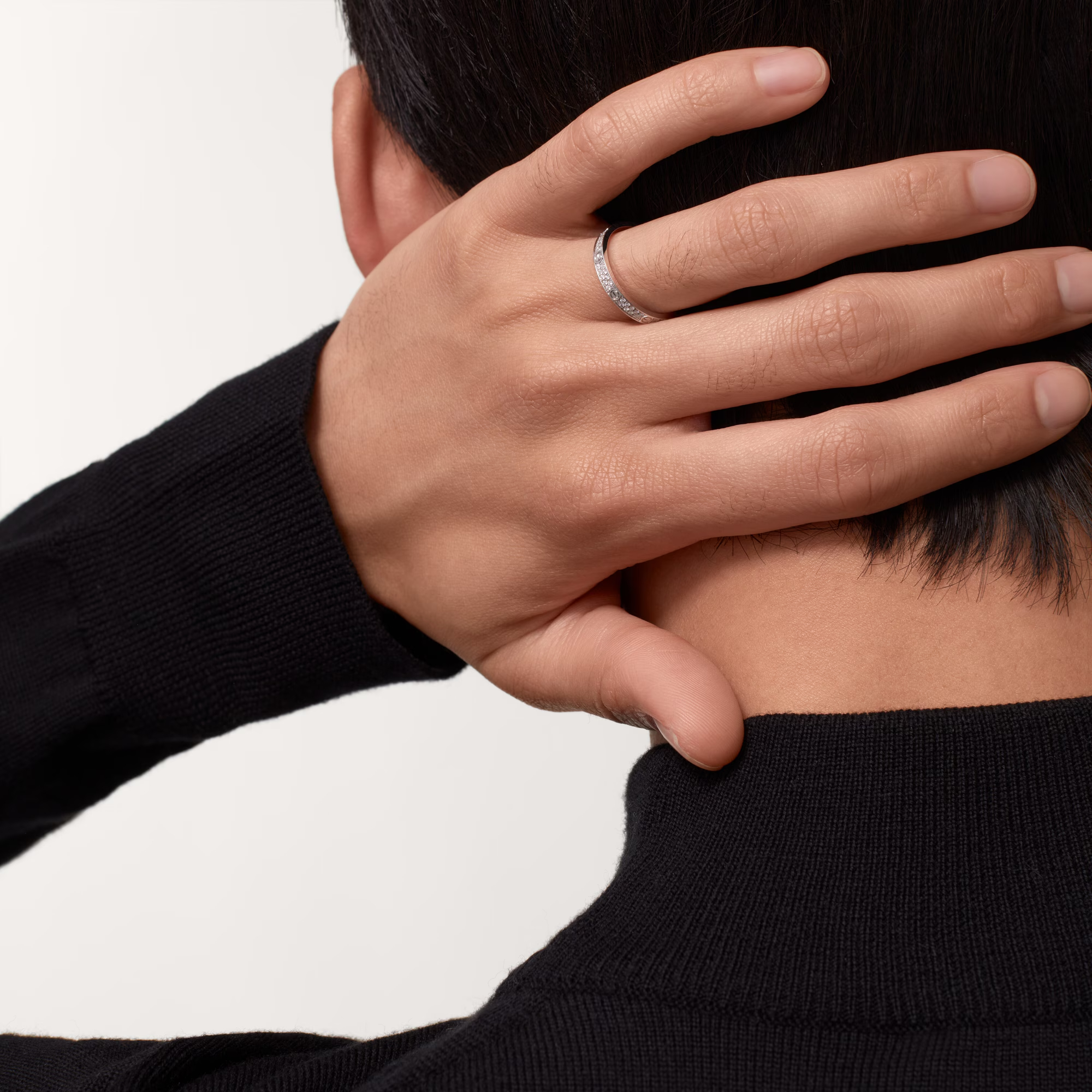 Carty Love Stardust Ring ,White Gold ,Full Pave Moissanite,Small Model