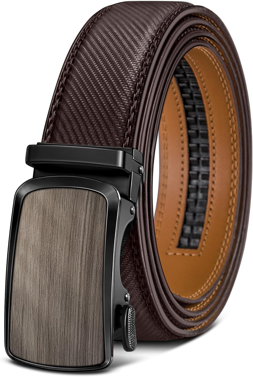 BULLIANT Men's Belt,Brand Ratchet Belt Of Genuine Leather For Gift Men Dress,Size Customized