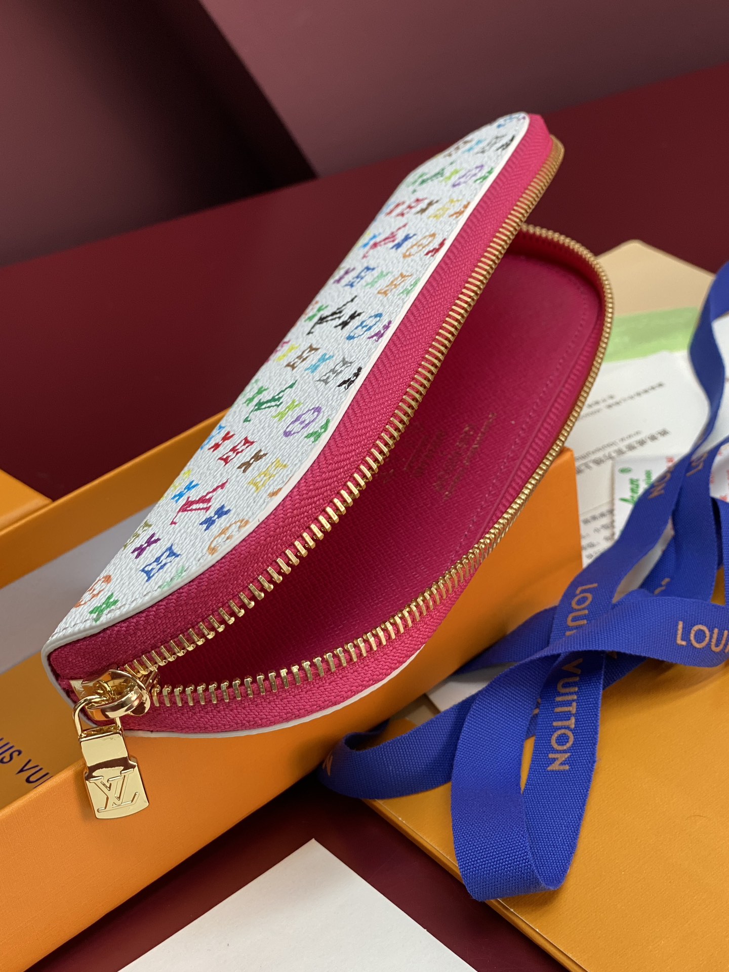 [TOP] Louis Vuitton LV x TM POCHETTE Charlotte Pencil Case 20x7x2cm - White