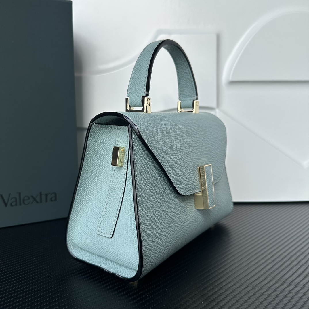 [TOP] VALEXTRA lside Bag 19.5x14x9.5cm - Blue - 711 Luxury