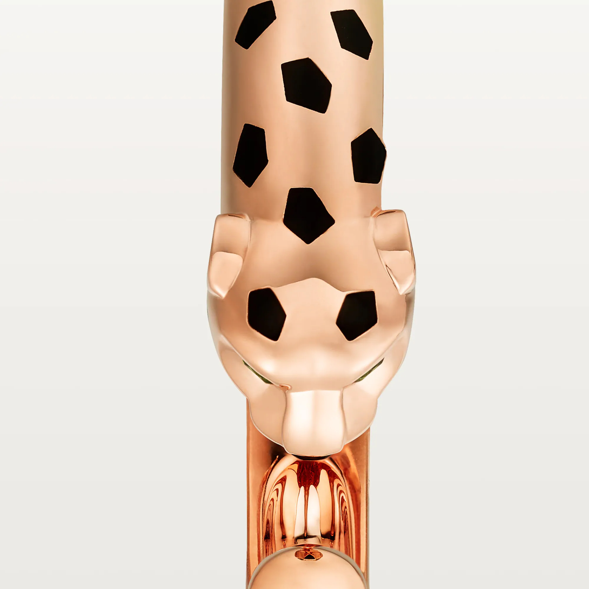 Carty Panther Motif Bracelet, Rose Gold, Black Lacquer