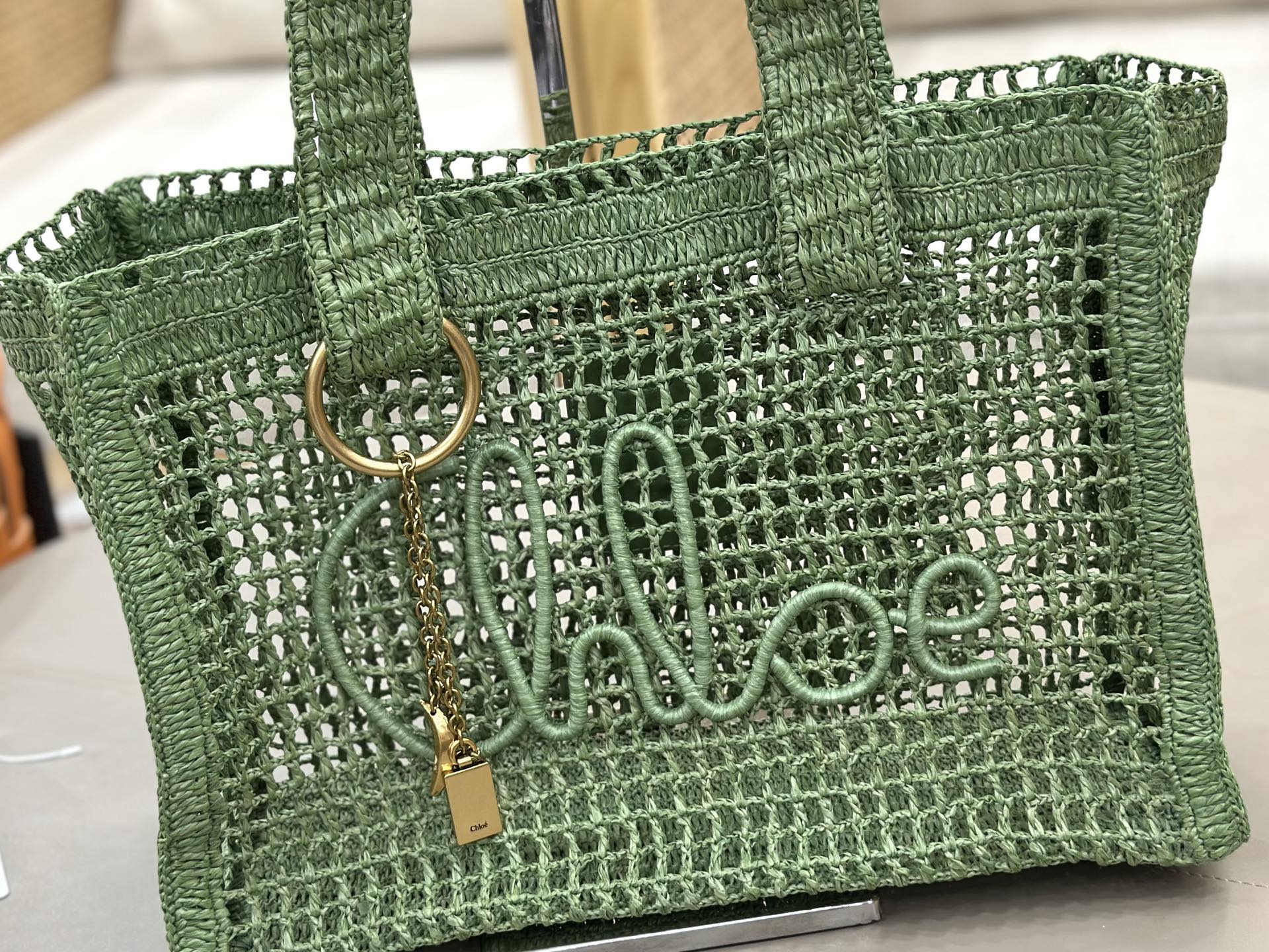 [TOP] Chloe Summer Banana Bag 37*26*13.5cm - Green - 711 Luxury