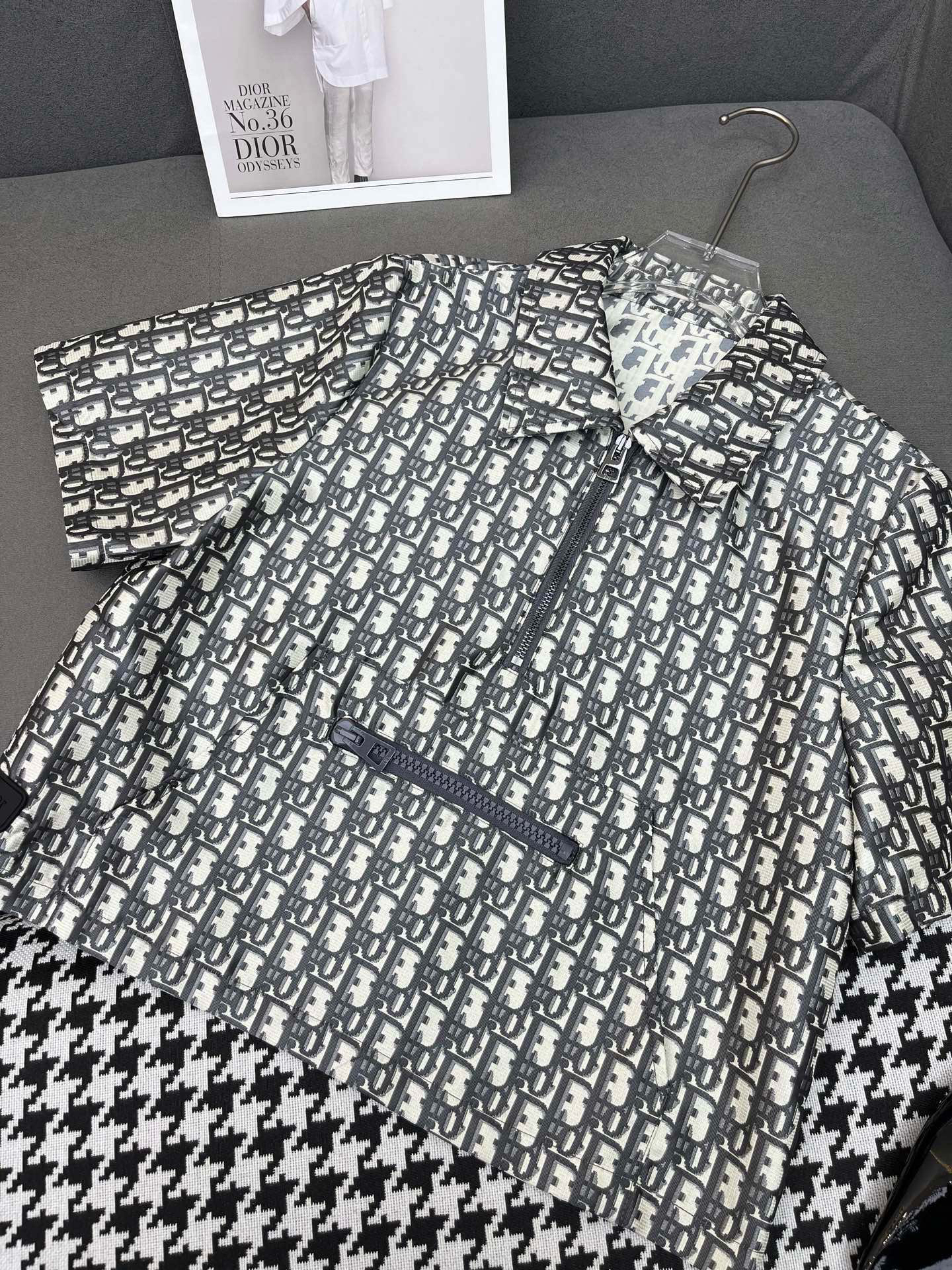 [TOP] Christian Dior Shirt + Skirt Set - Gray