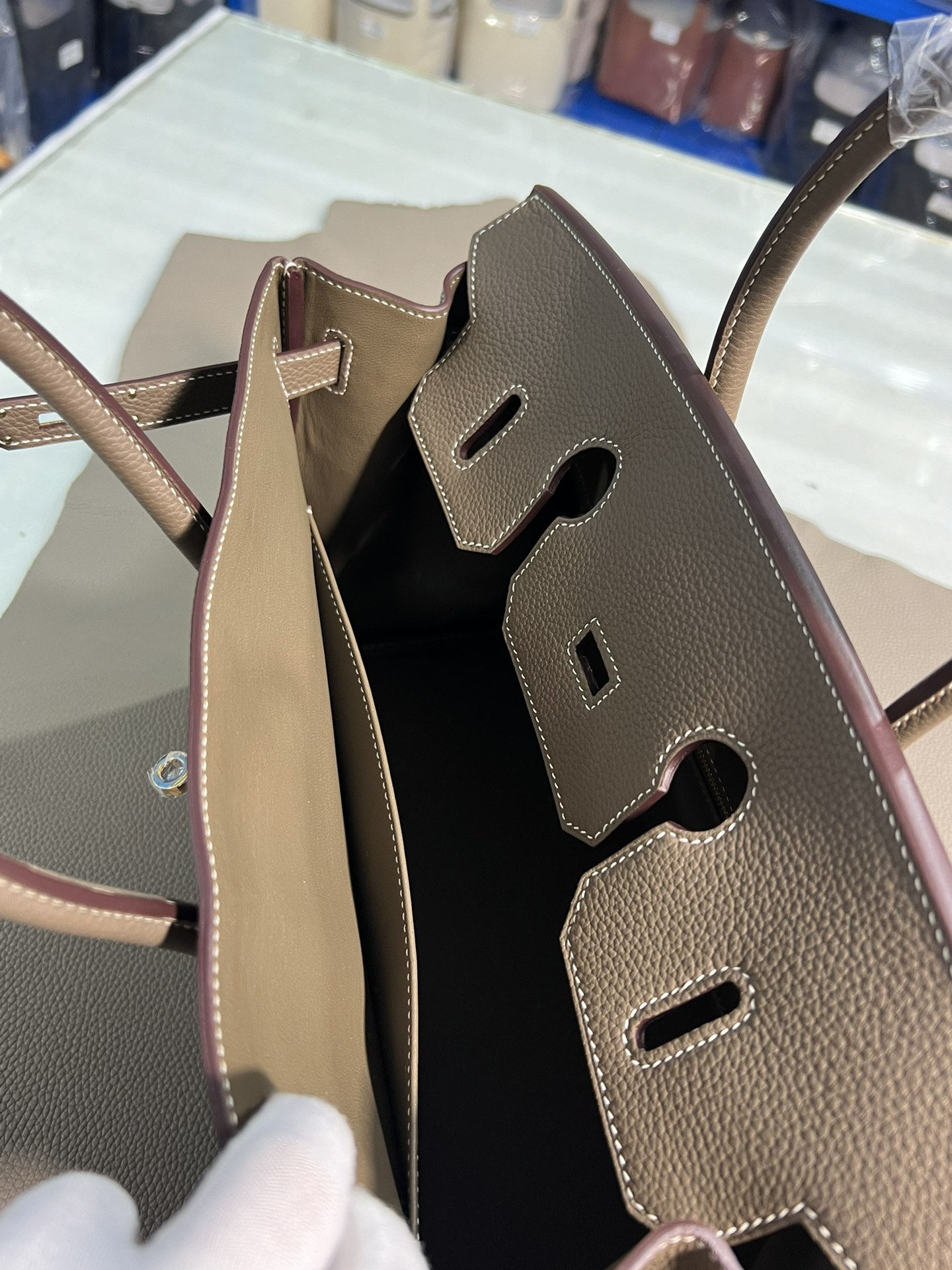 [TOP] HERMES Birkin Togo Leather 35cm - Etoupe & GHW