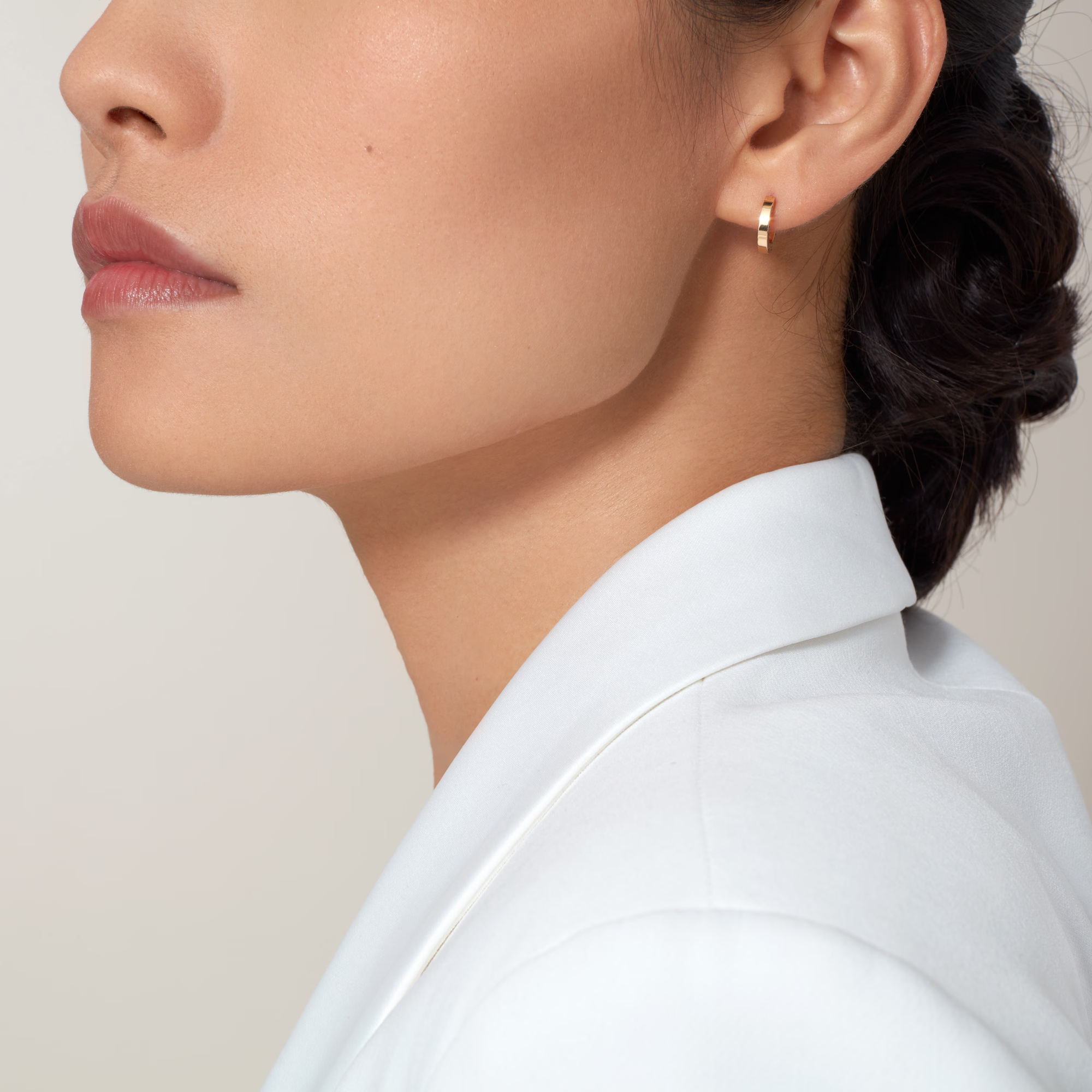 Carty Love Luna Loop Earrings, Yellow Gold