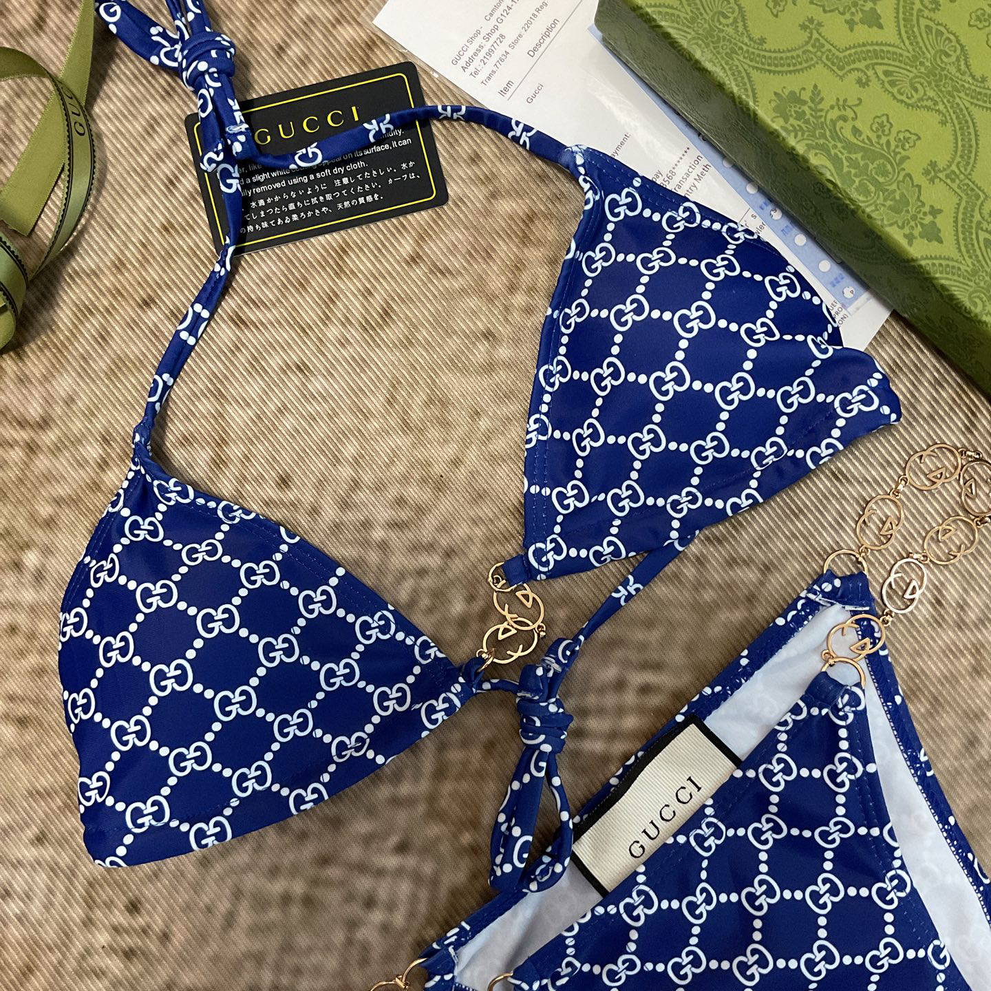 [TOP] GUCCI Bikini Swimsuit - Blue - 711 Luxury