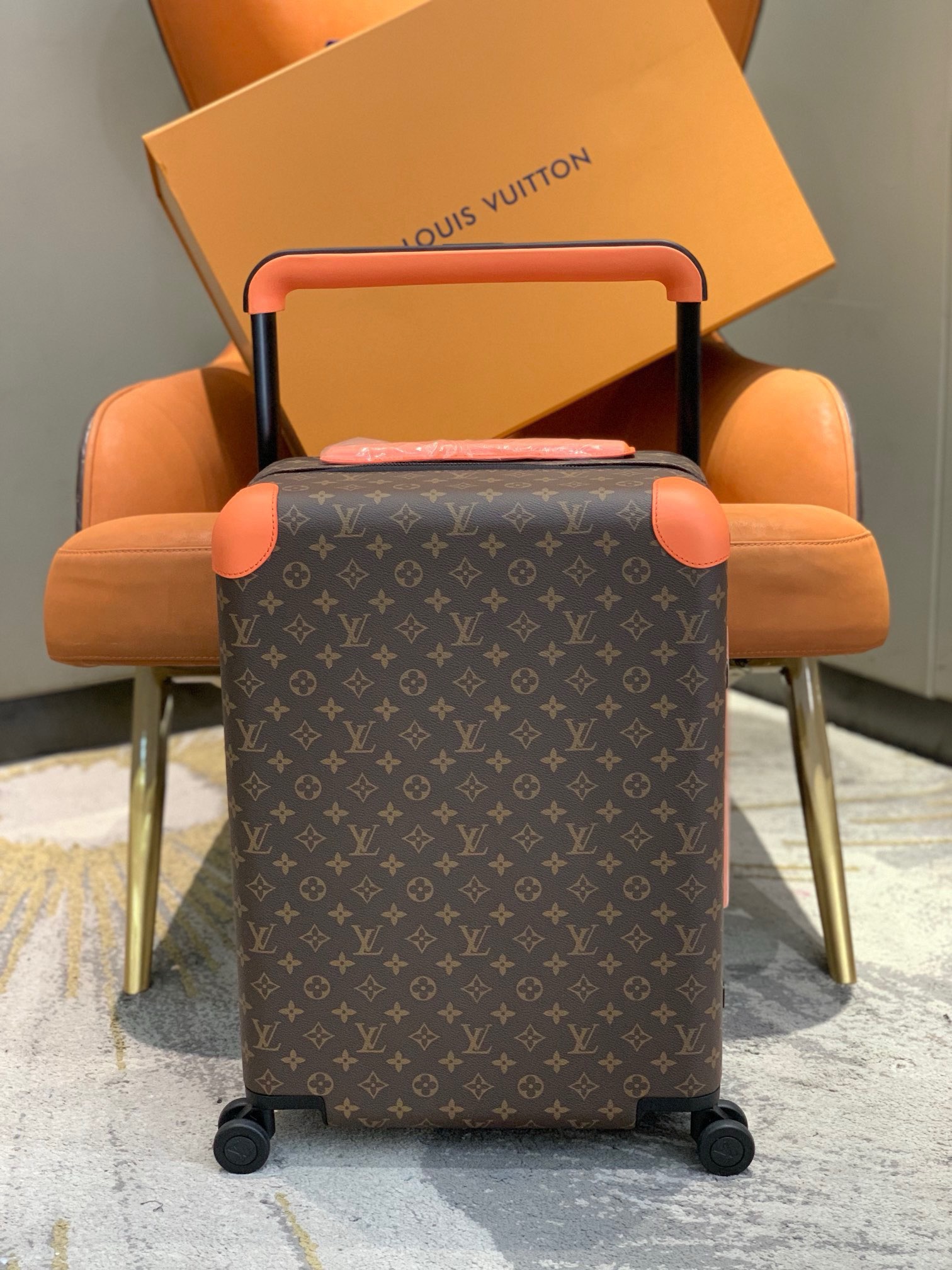 [TOP] Louis Vuitton LV Rolling Luggage Horizon 55 - Brown - 711 Luxury