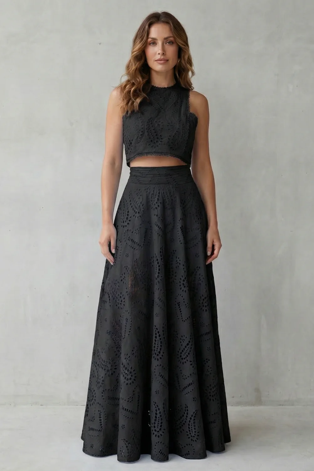 Parivelle – Embroidered lace elegance – Skirt set
