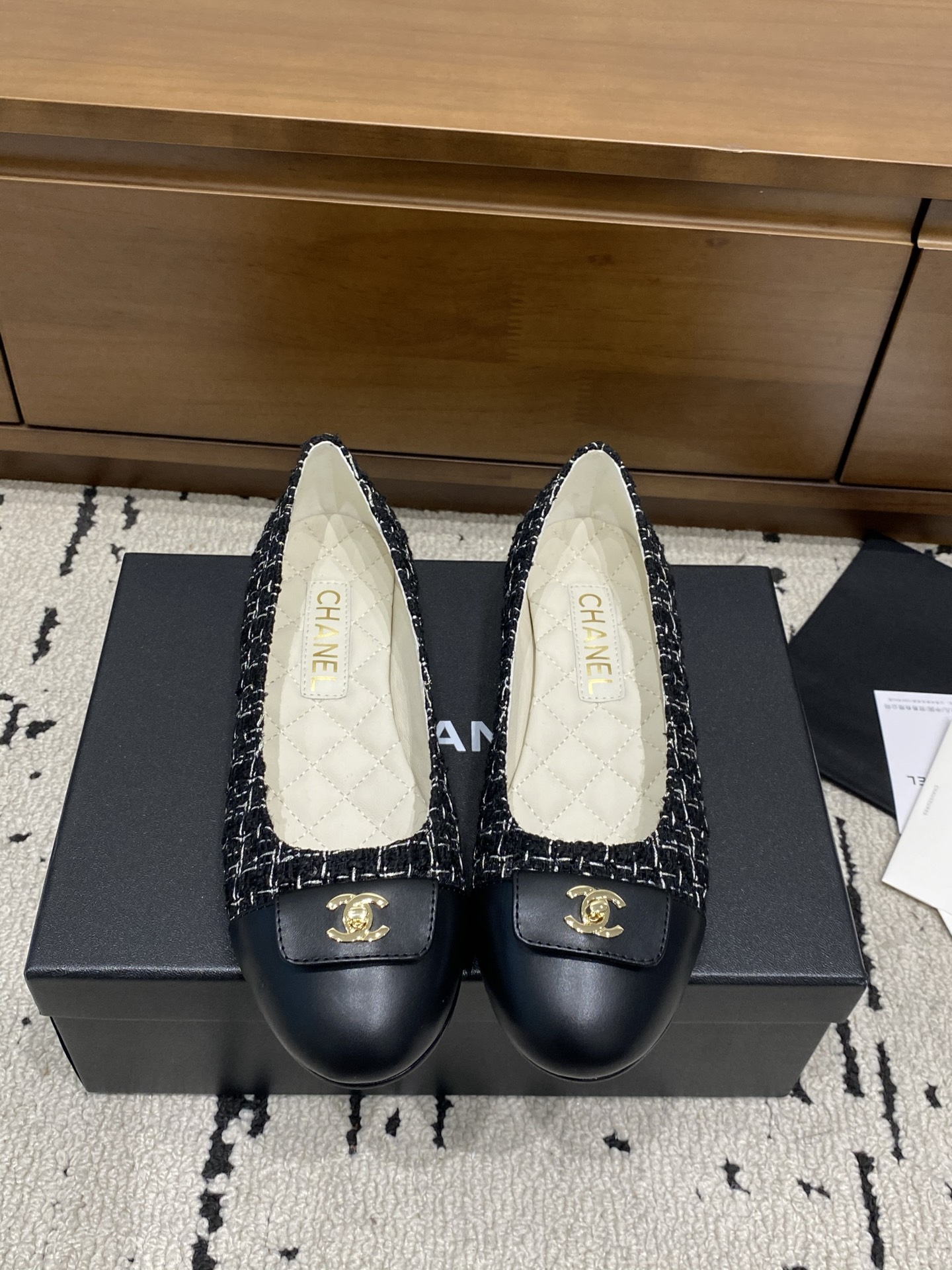 [TOP] CHANEL Mary Jane Ballet Flats - Black - 711 Luxury