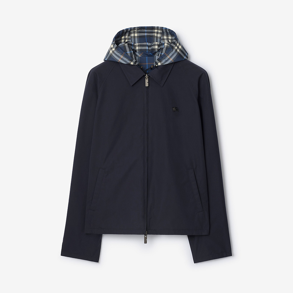 Burberry Reversible Check Cotton Jacket in Silhouette Blue #387490