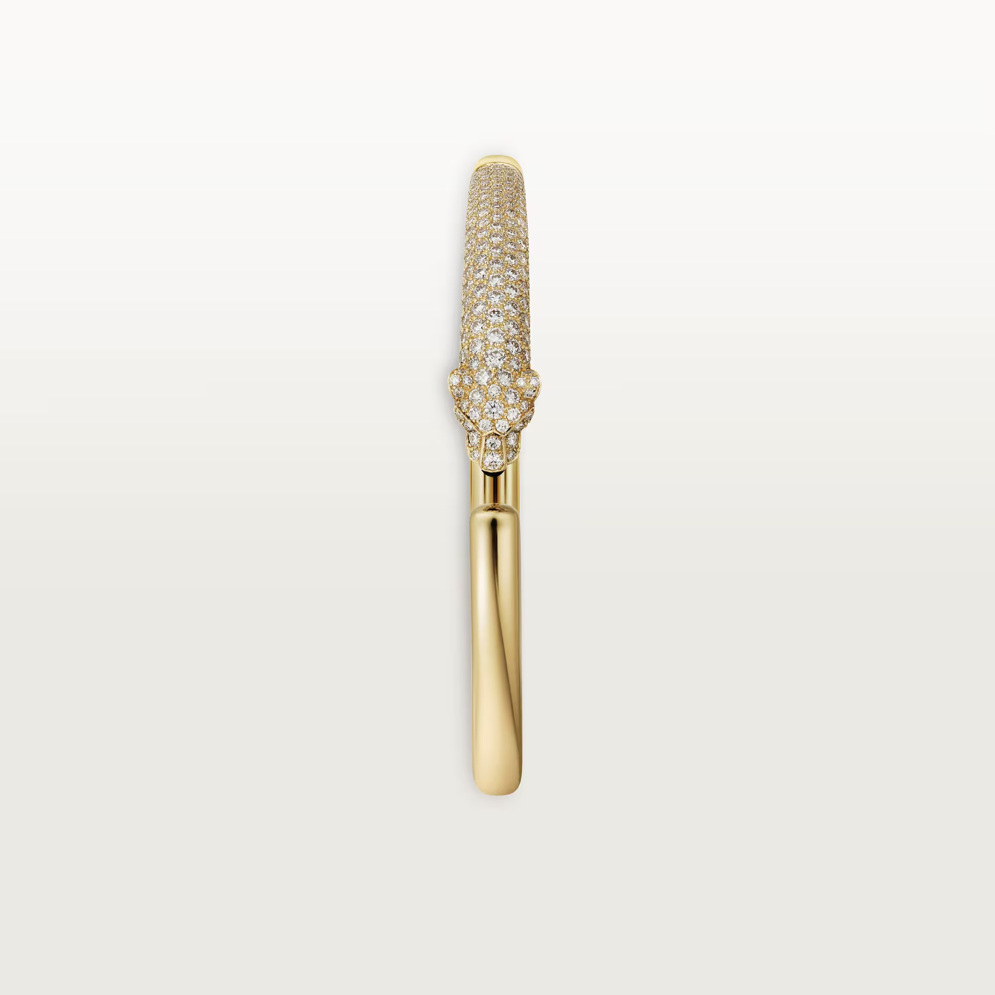 Carty Panther Pure Bracelet, Yellow Gold, Small Model Half-Paved