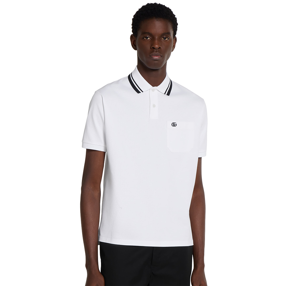GUCCI Cotton Piquet Polo Shirt With Embroidery #383712