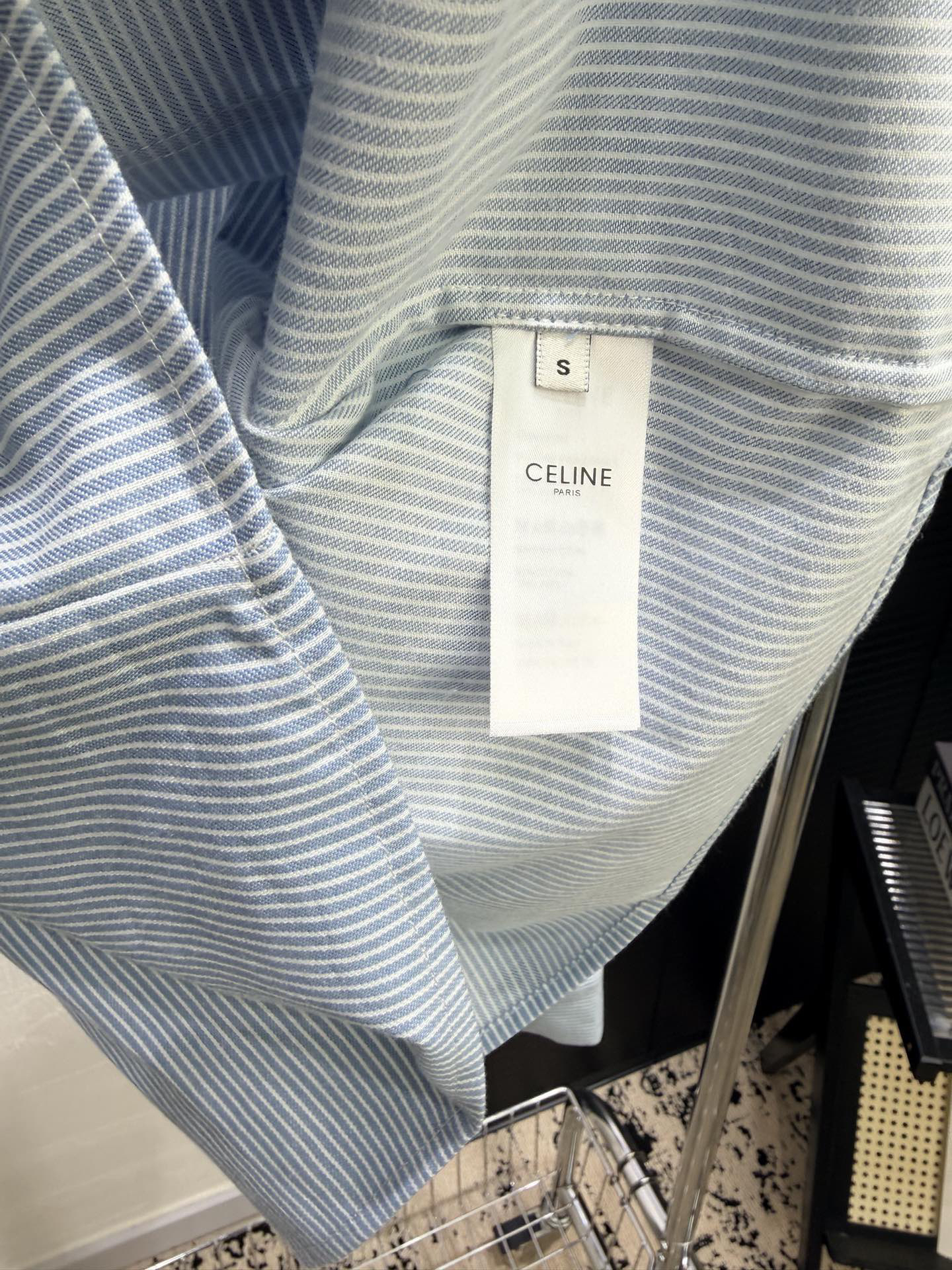 [TOP] CELINE Long-sleeved Shirt - Blue