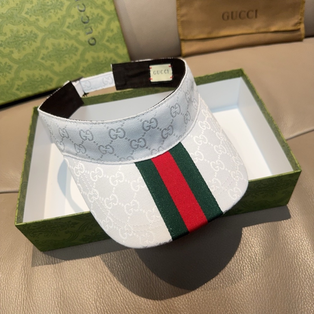 [TOP] GUCCI Sun Hat - White - 711 Luxury