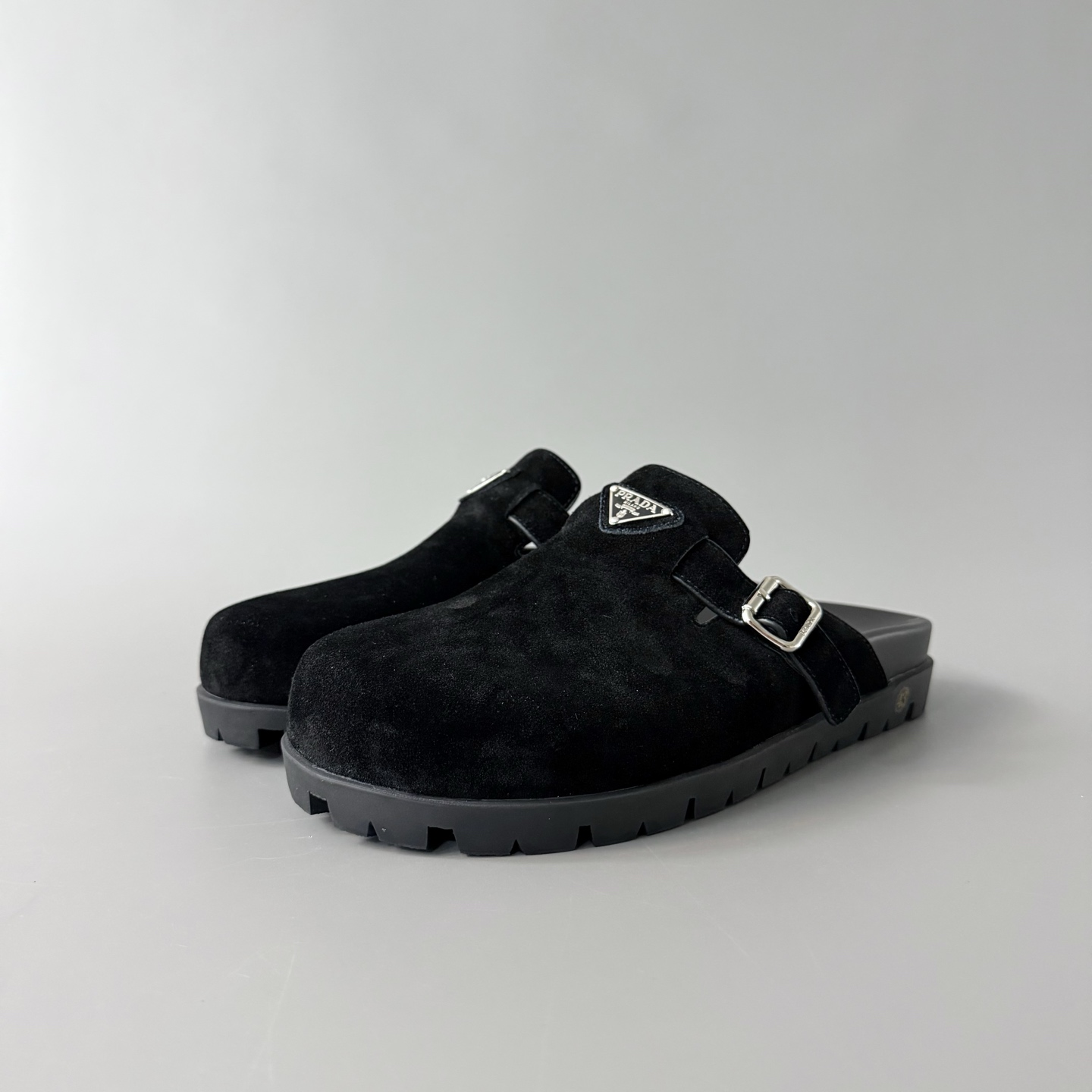 Prada Shoes Prada Triangle Calfskin Toe Slippers #389786 View 2 | Nigo Office