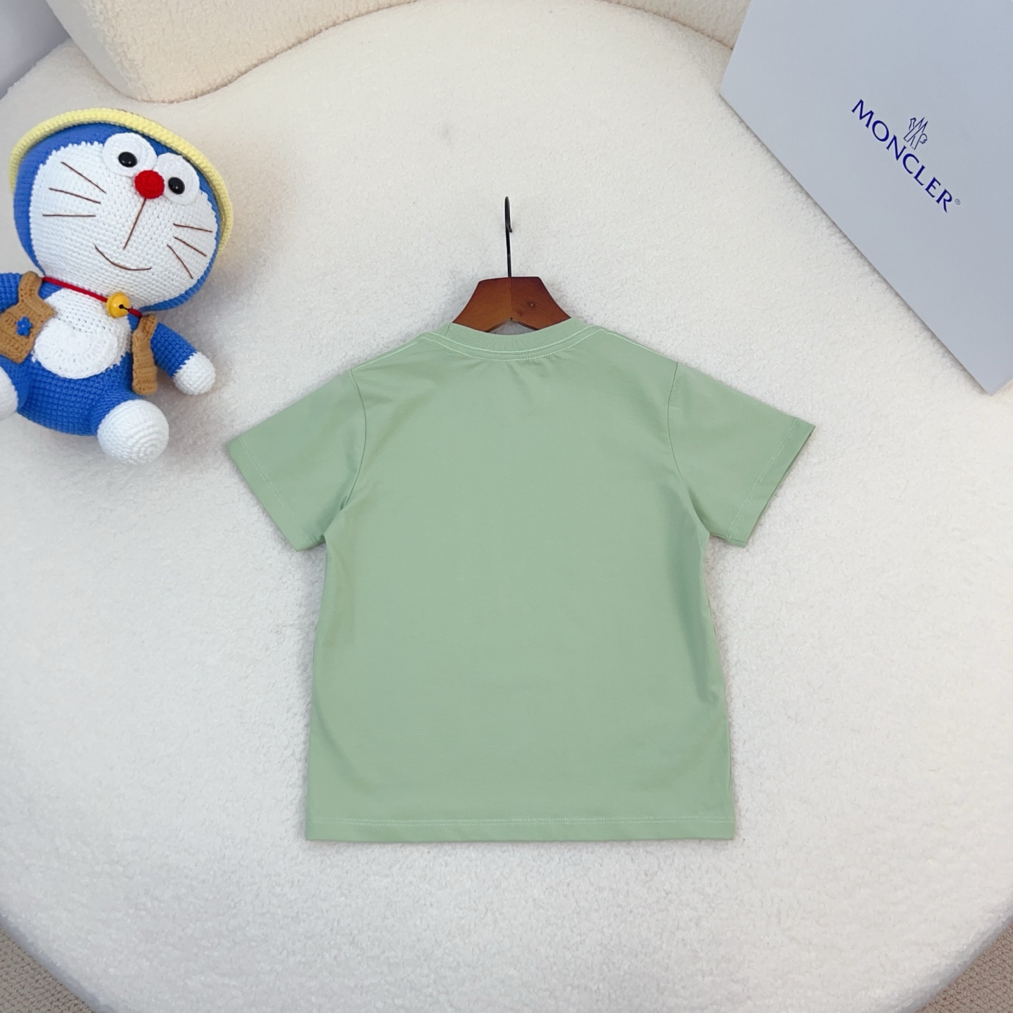 Balenciaga Unisex Kids Woven Patch Logo Crew Neck Short Sleeve T-Shirt Cotton Modal Boys Girls Summer Basic Tee Sizes 90-170