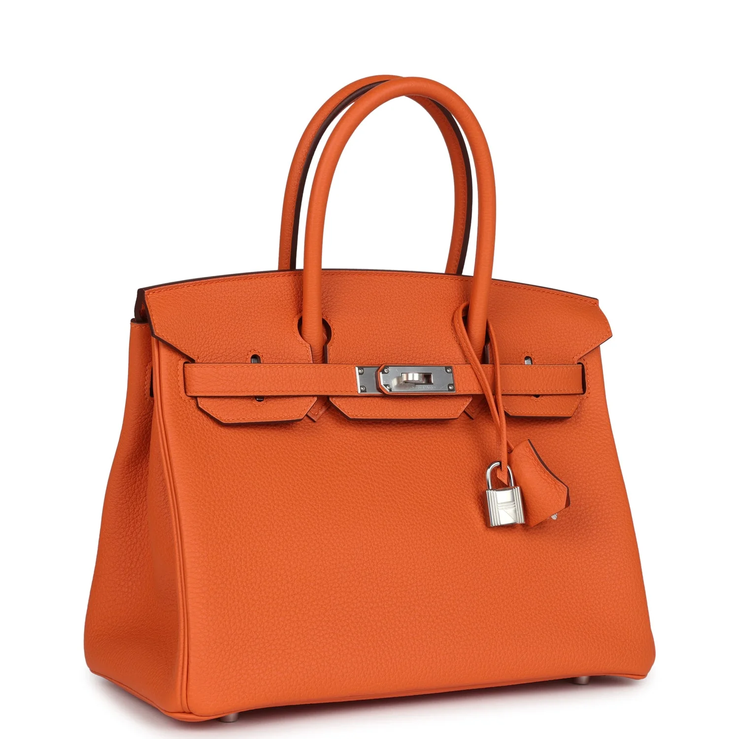 Hermes BirkinOrange Togo Palladium Hardware