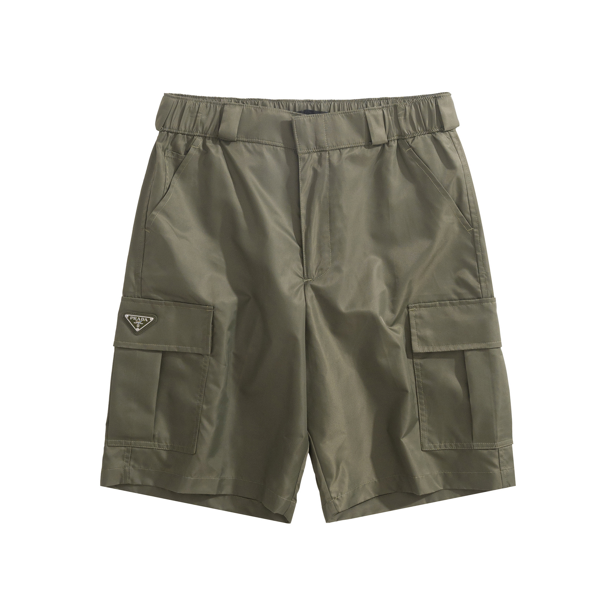 Prada Re-nylon Enamel Logo Shorts #378383