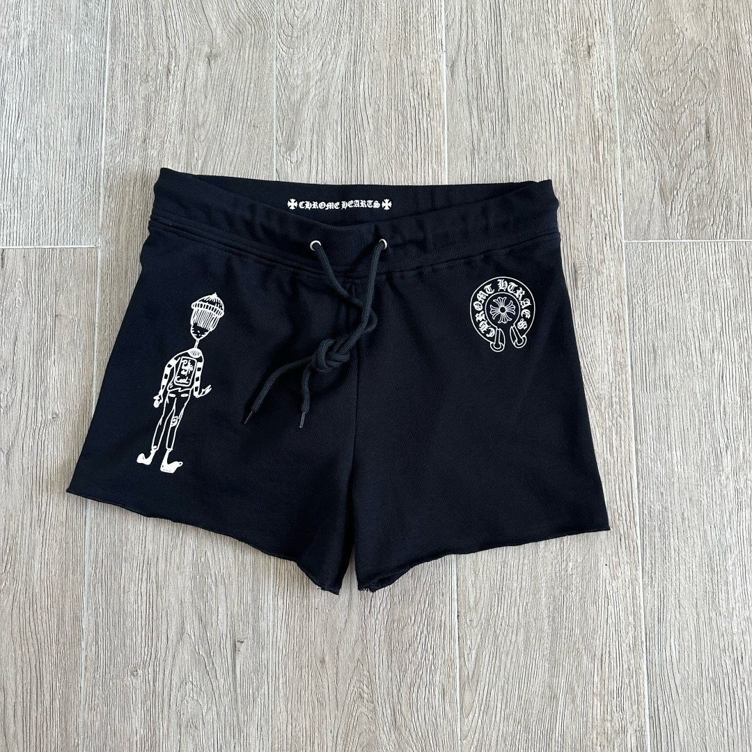 Chrome Hearts Scroll Print Cartoon Graffiti Shorts #389370