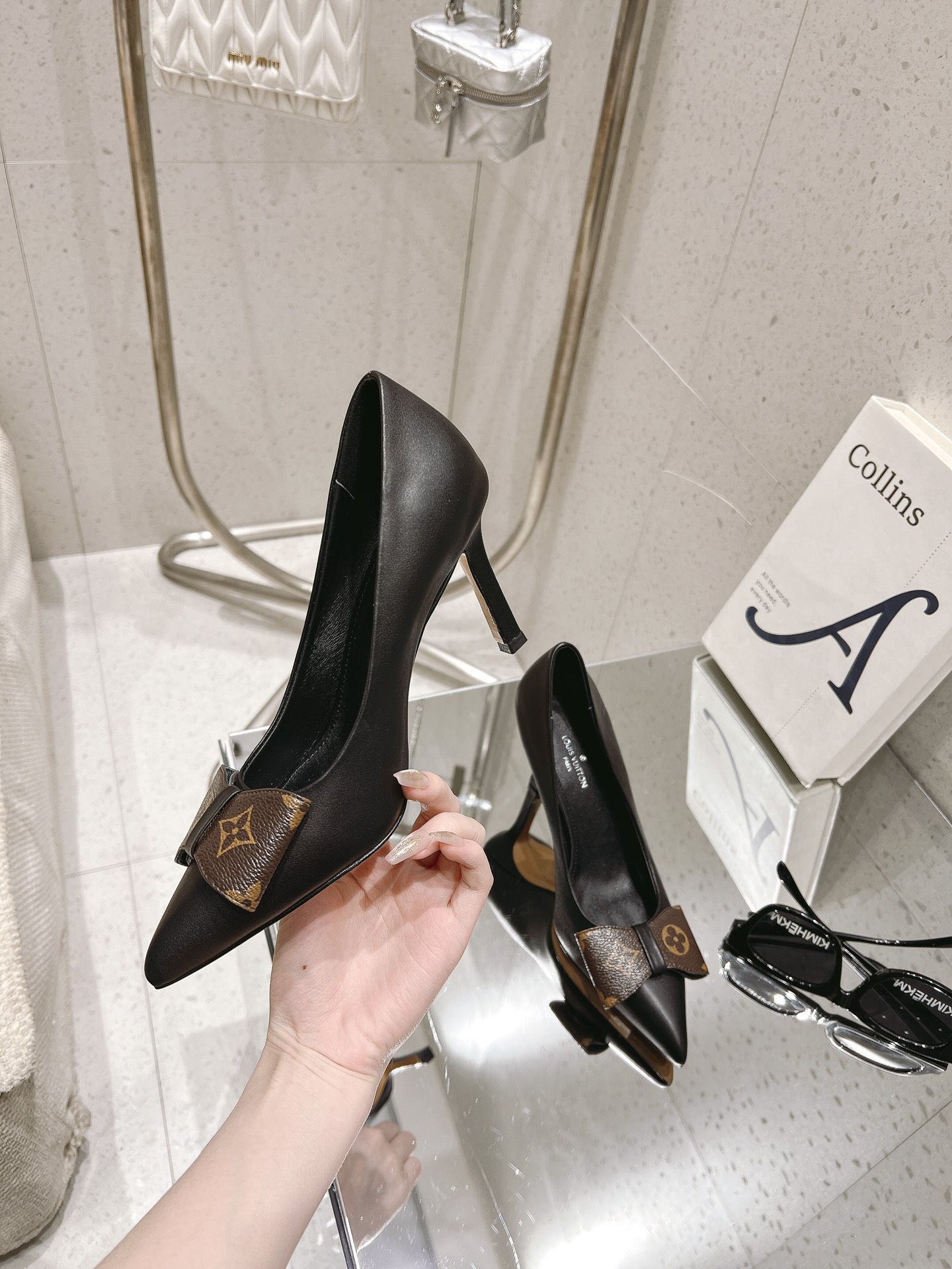 [TOP] Louis Vuitton LV High-heeled Shoes 8.5cm - Black - 711 Luxury