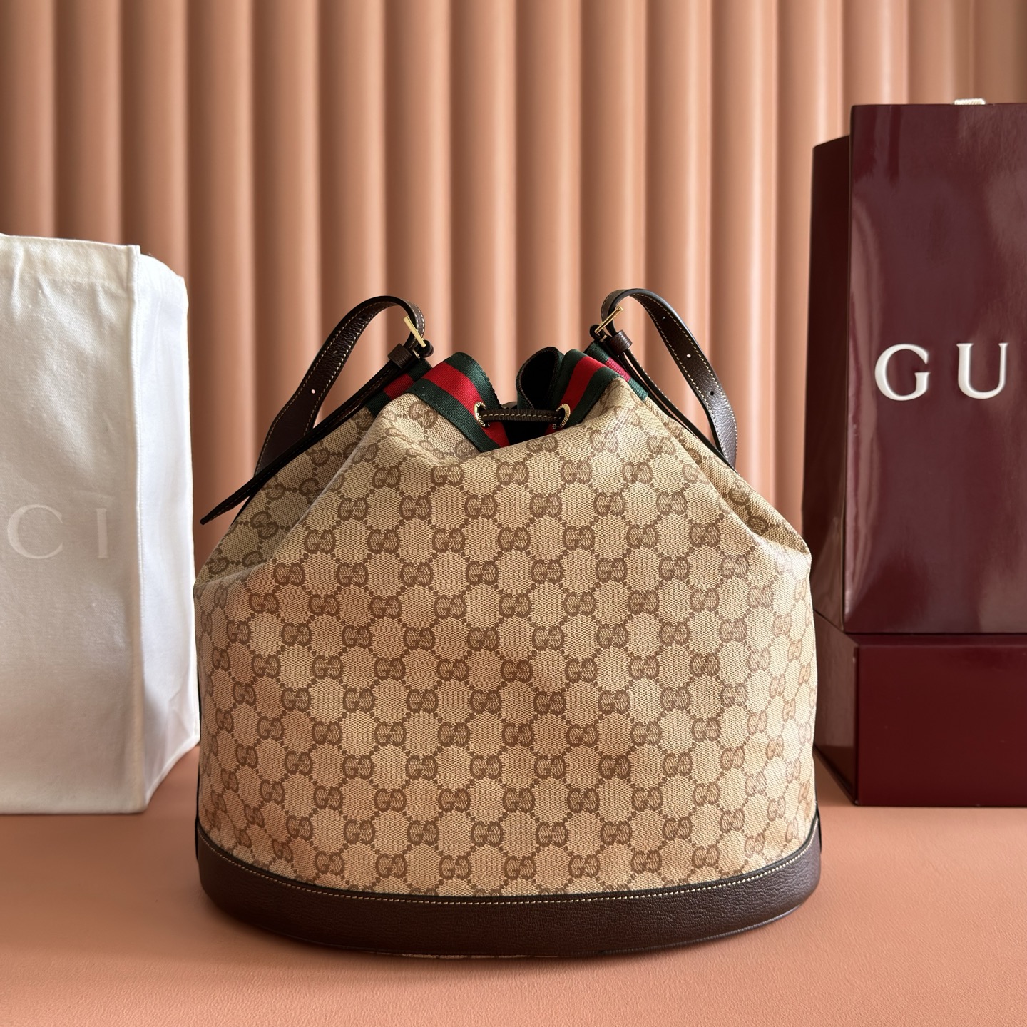 [TOP] GUCCI Generation Bag 33-31-21 cm - Khaki - 711 Luxury