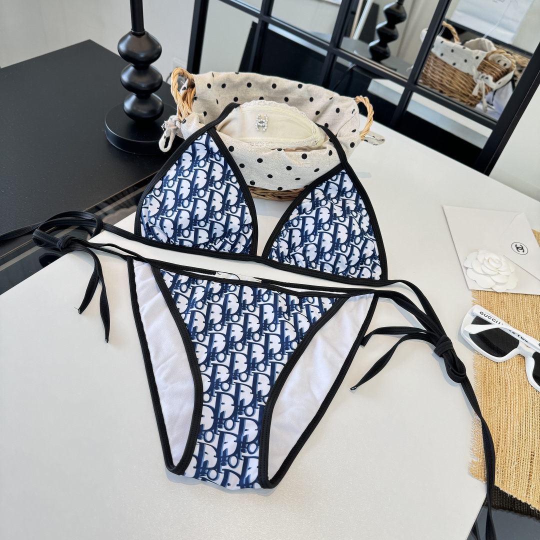 [TOP] Christian Dior Bikini Swimsuit - Navy Blue - 711 Luxury