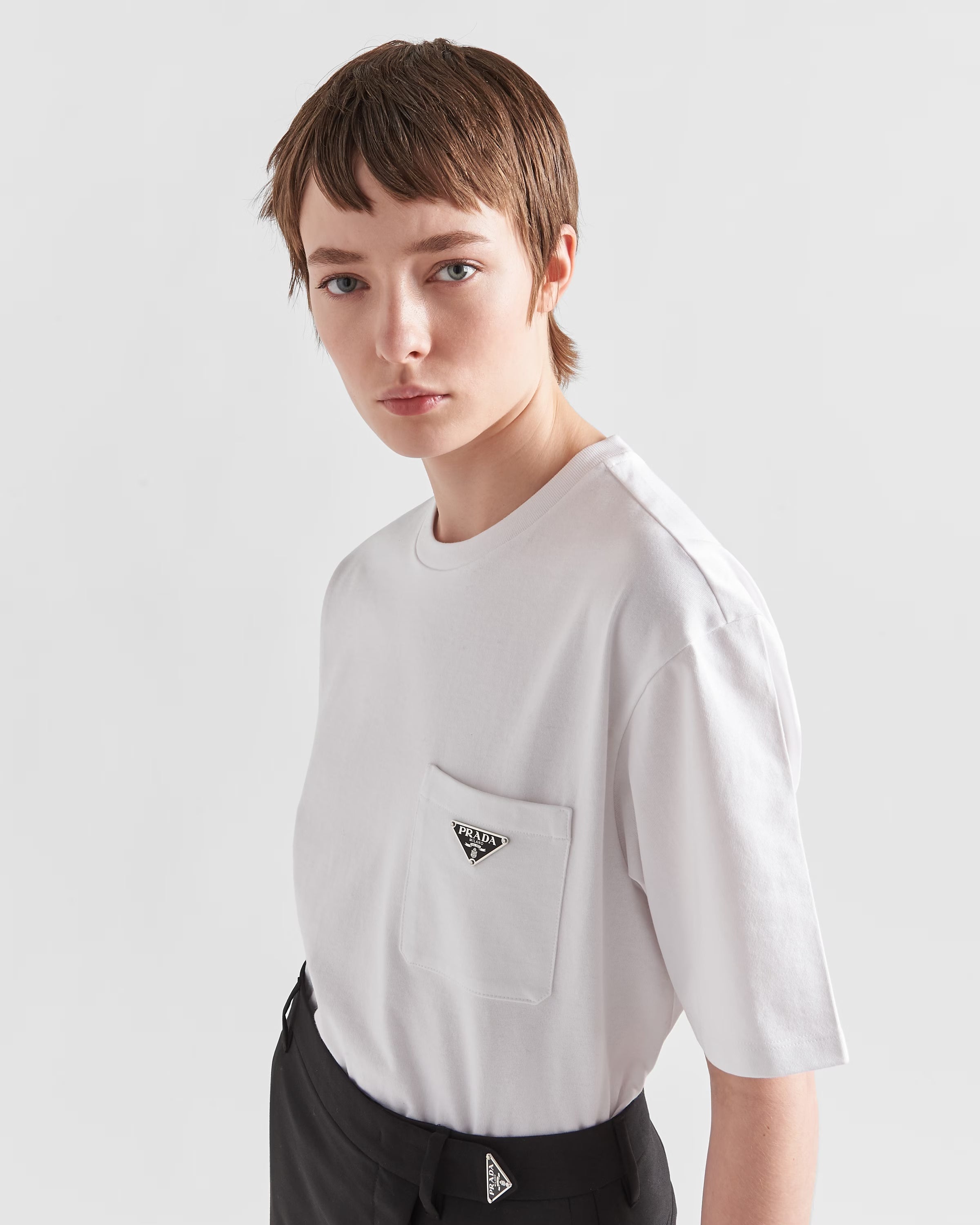 Prada Clothing Prada Jersey T-shirt Cotton #394912 View 2 | Nigo Office