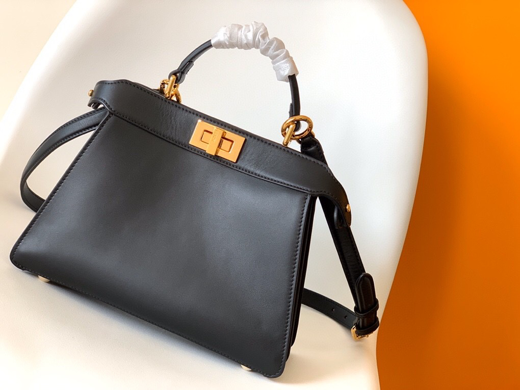 [TOP] FENDI Peekaboo ISeeU Bag 27-9.5-21cm - Black & GHW - 711 Luxury