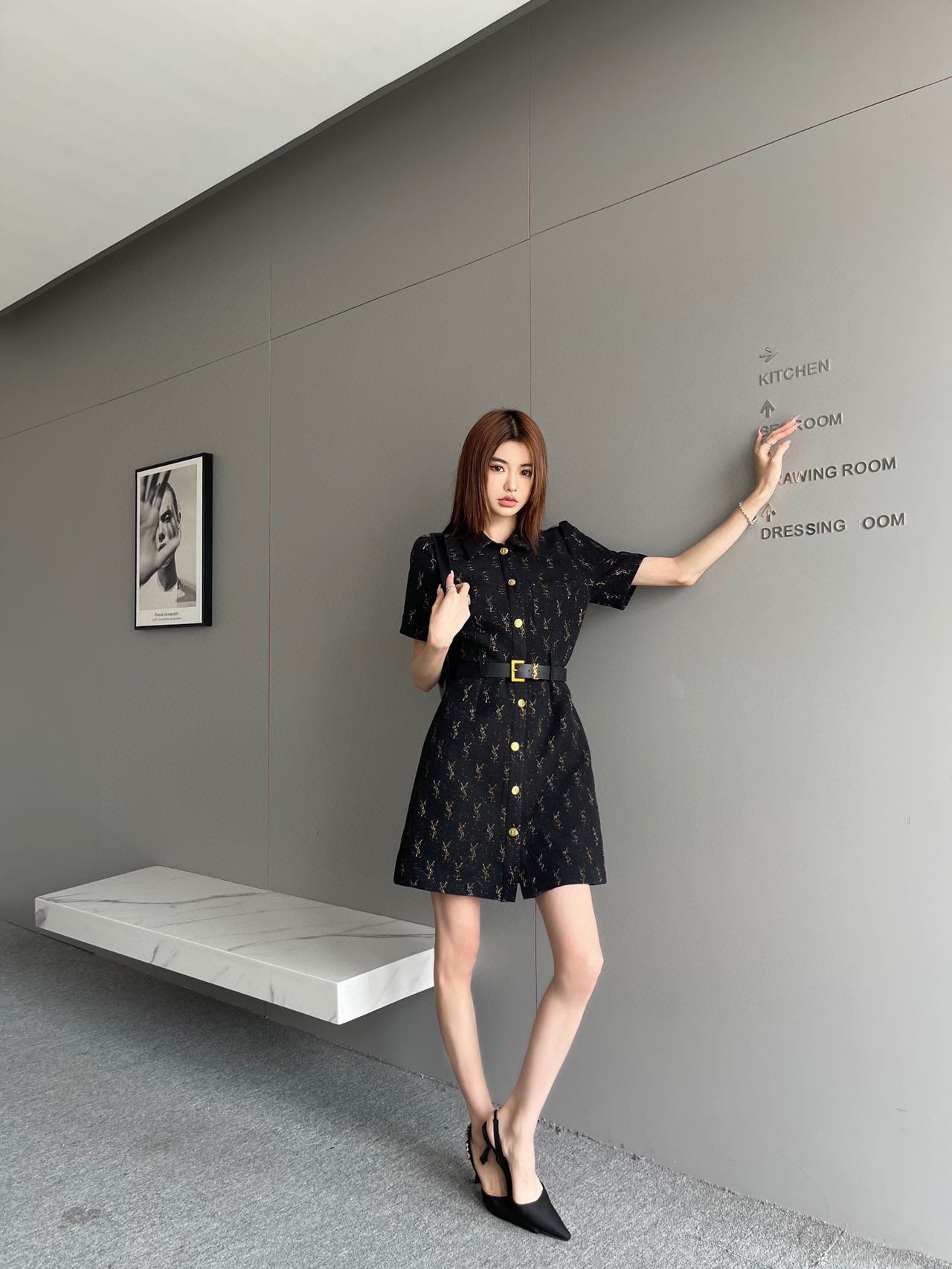 [TOP] Yves Saint Laurent YSL Dress - Black