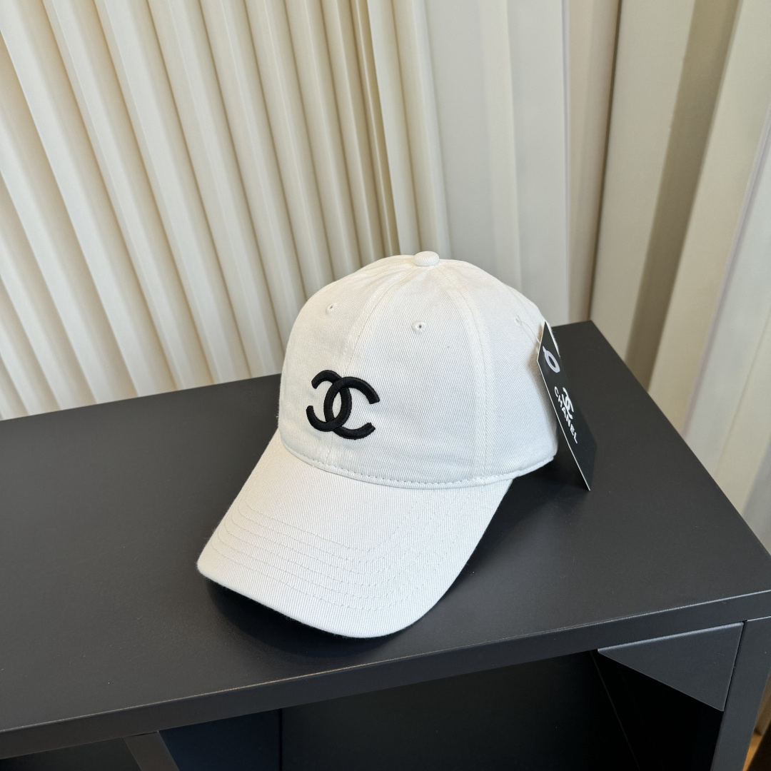 [TOP] CHANEL Baseball Hat - White - 711 Luxury