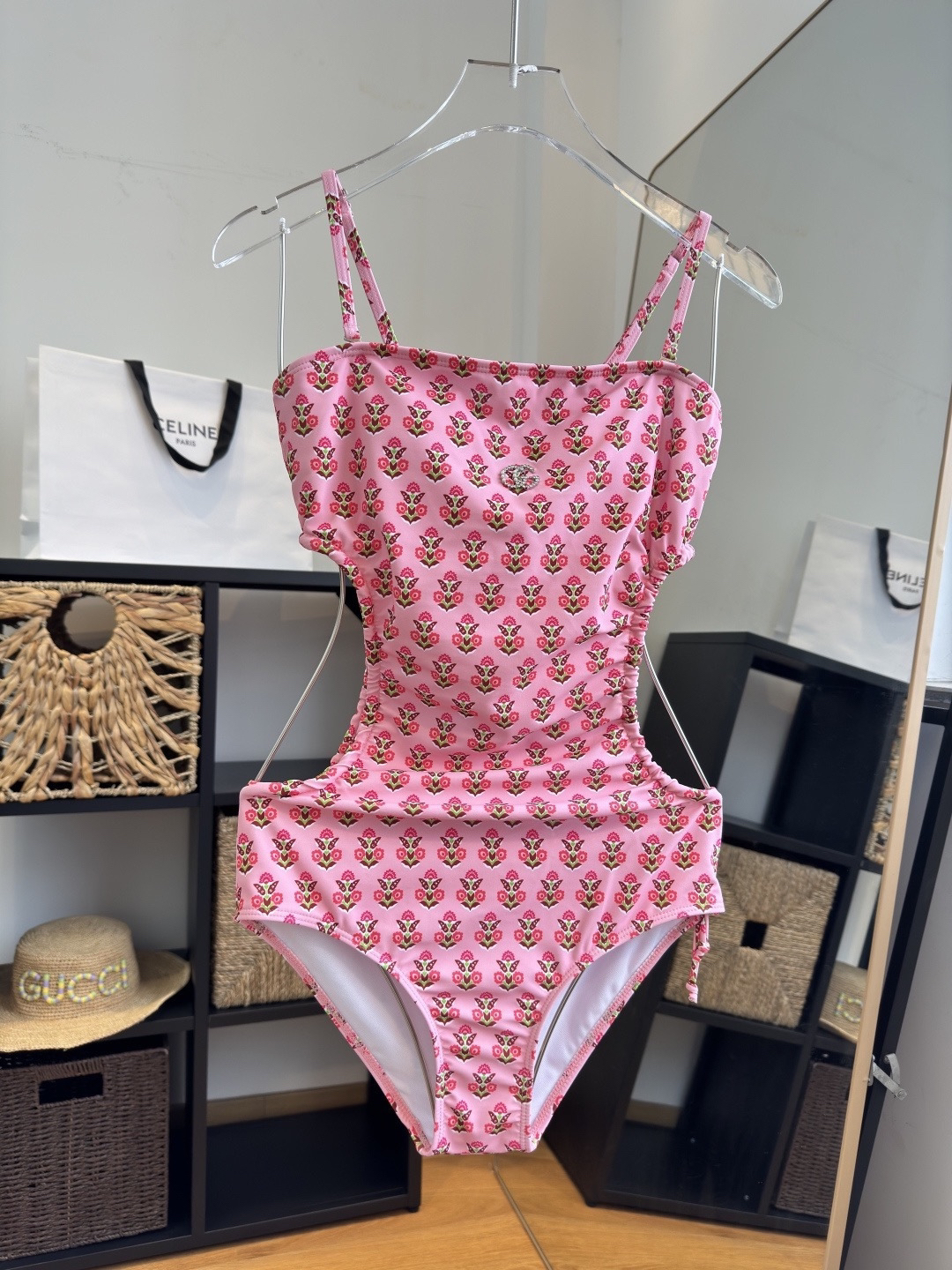 [TOP] GUCCI One-Piece Swimsuit - Pink - 711 Luxury