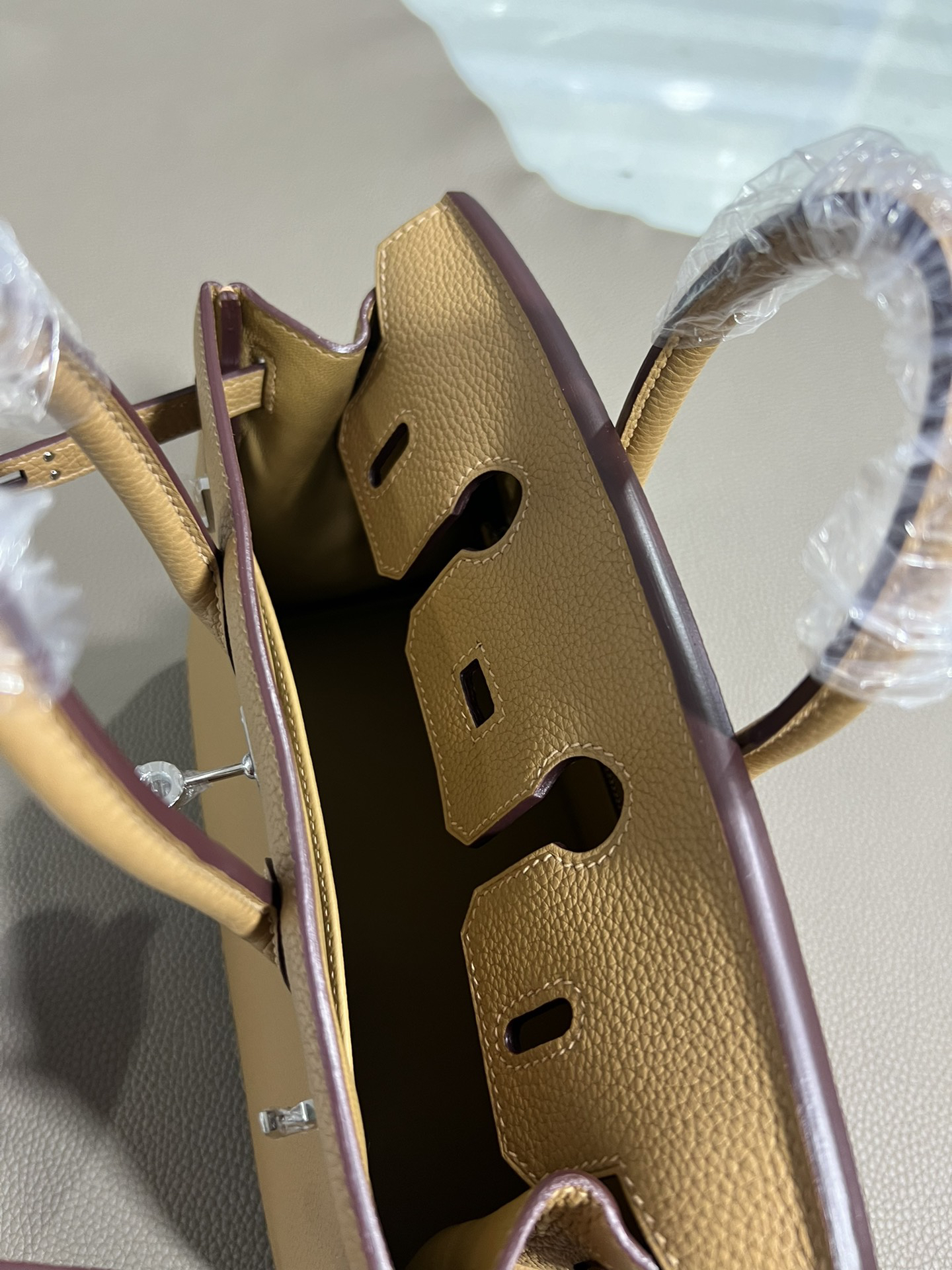 [TOP] HERMES Birkin Togo Leather 25cm - Chai & SHW