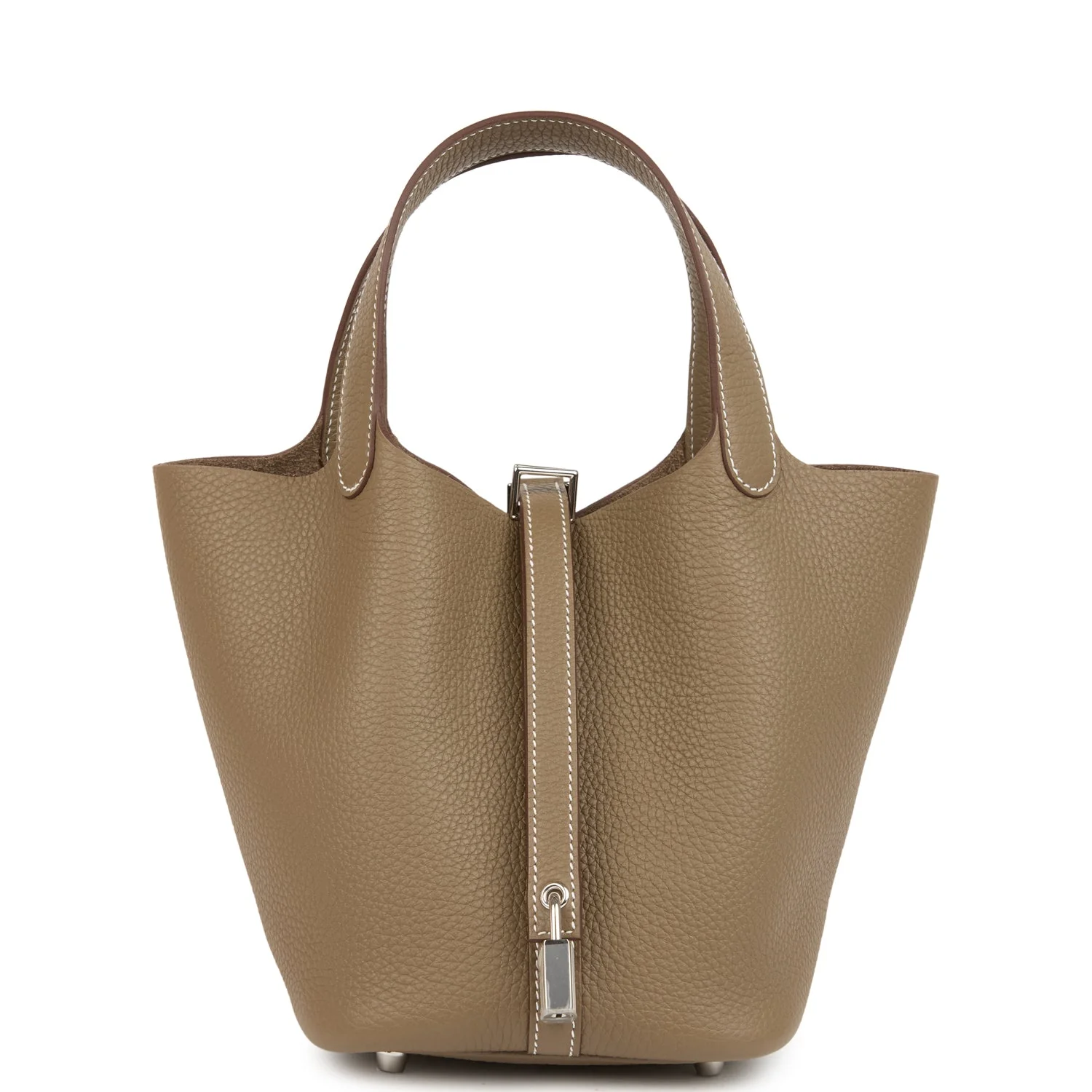 Hermes Picotin Lock  Etoupe Clemence Palladium Hardware