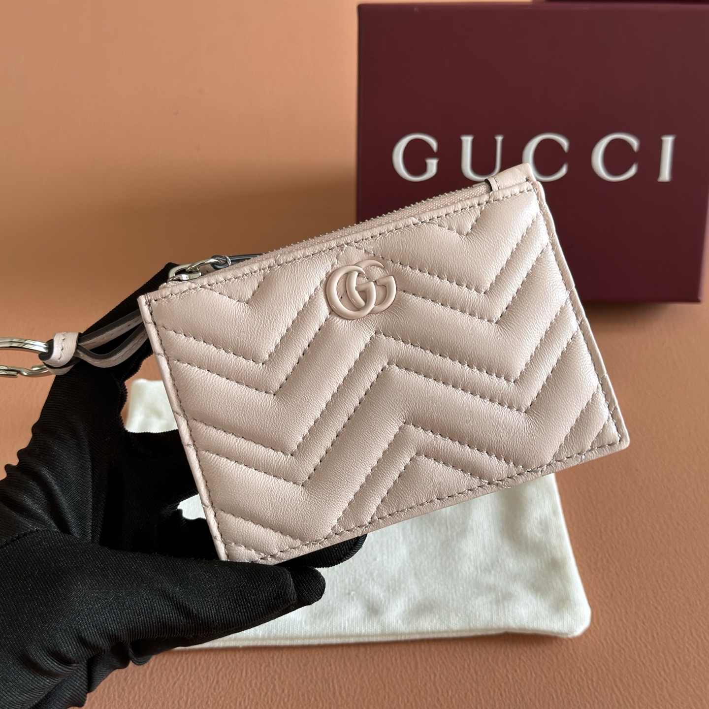 [TOP] GUCCI Coin Purse Lambskin 12x8.5cm - Pink - 711 Luxury