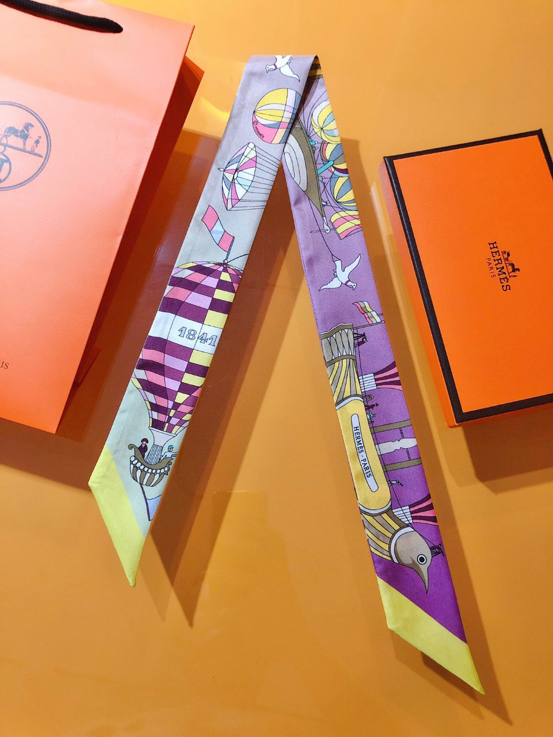 [TOP] HERMES Twilly Scarf - Purple - 711 Luxury